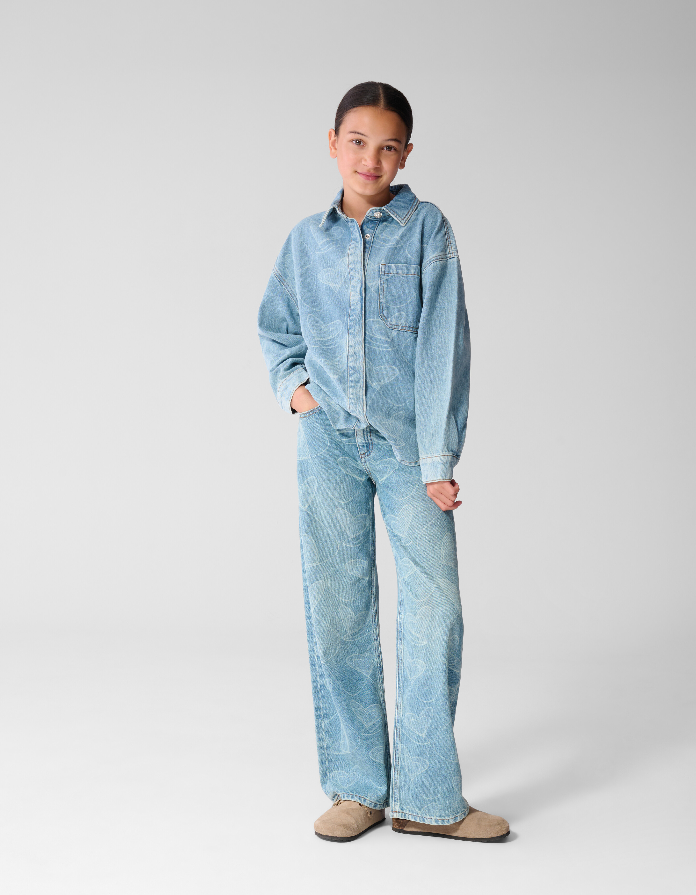 Denimbluse mit Herzprint SHOEBY GIRLS