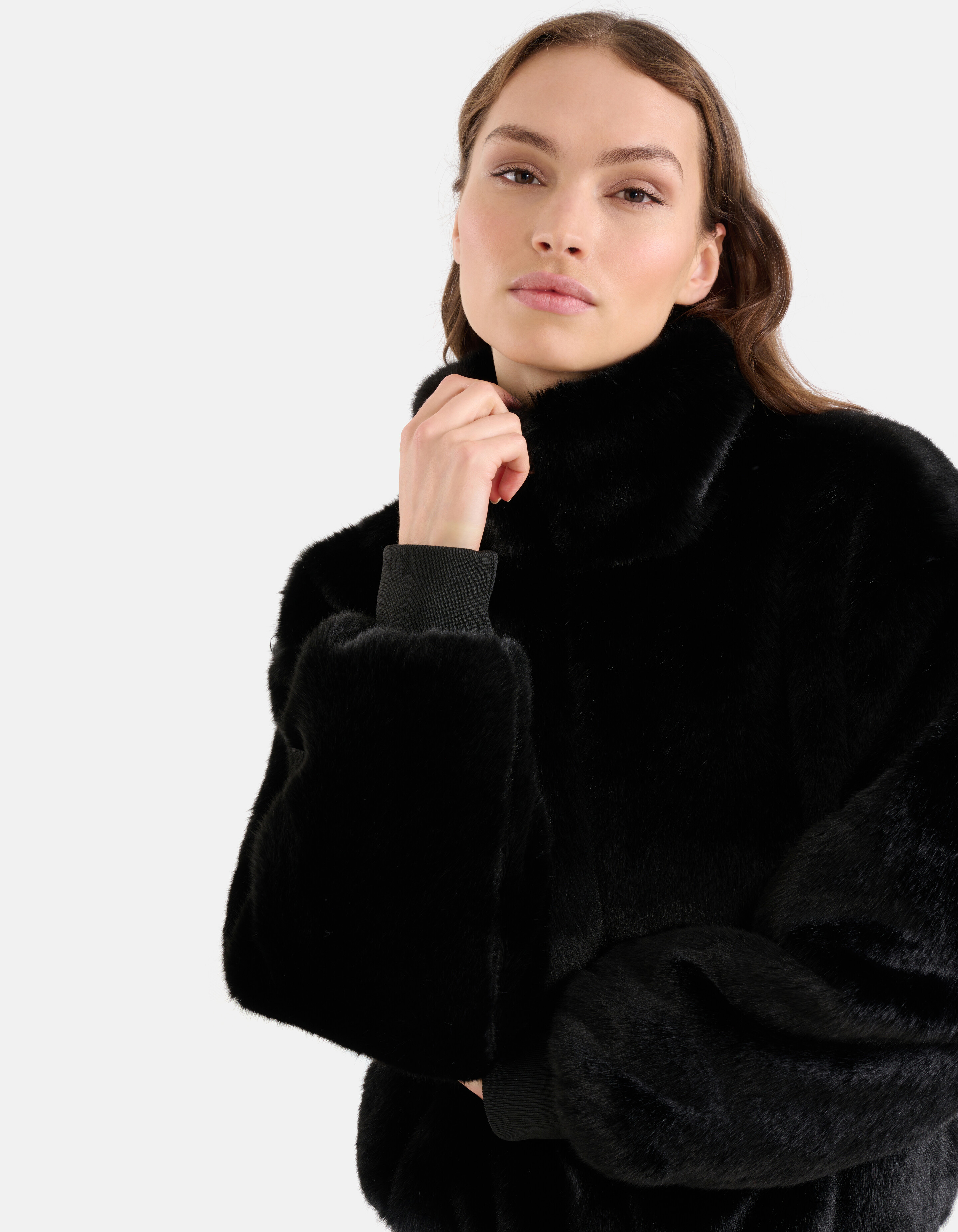 Kunstfell-Jacke Schwarz SHOEBY WOMEN