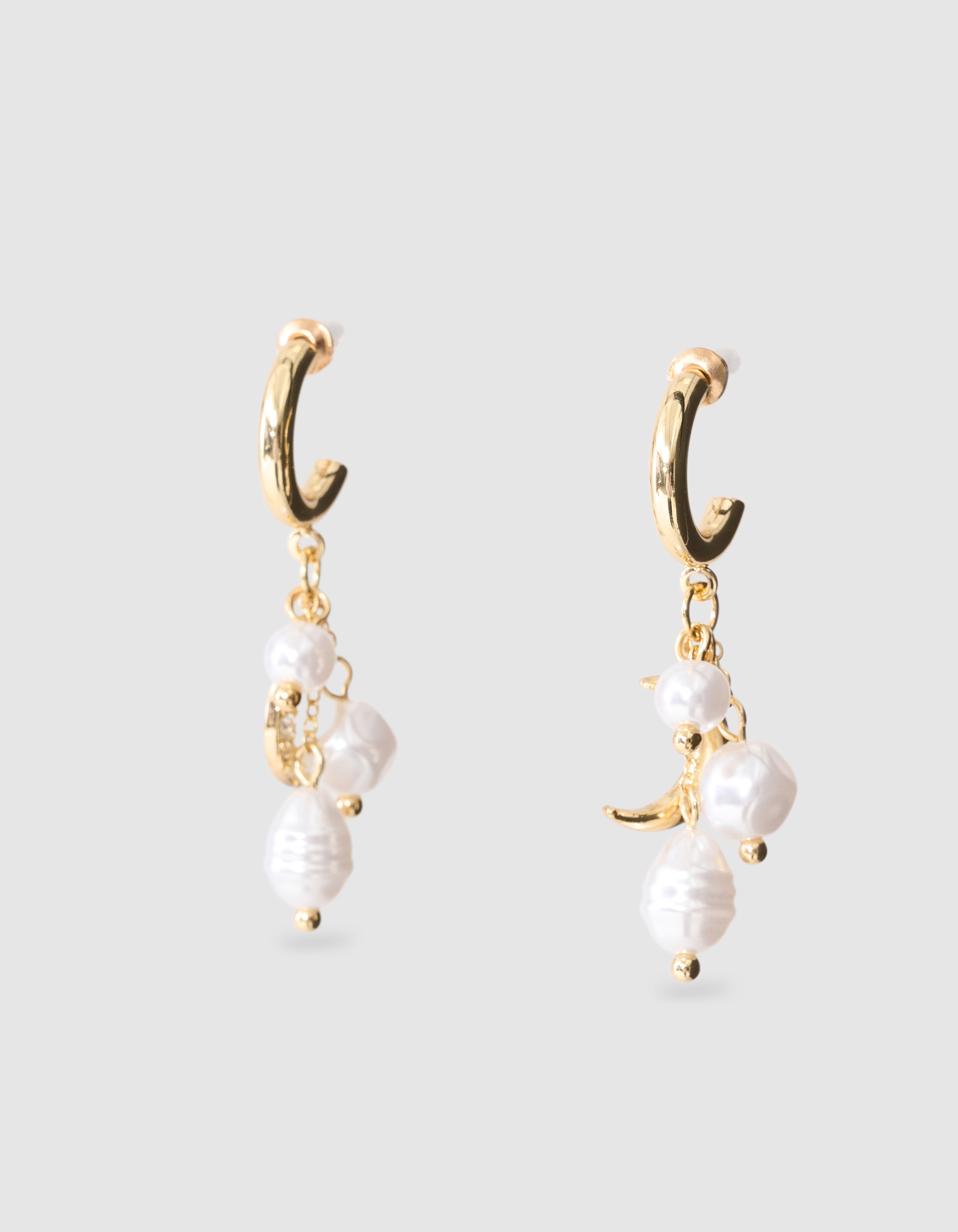 Perle/Mond Ohrringe Gold SHOEBY ACCESSOIRES