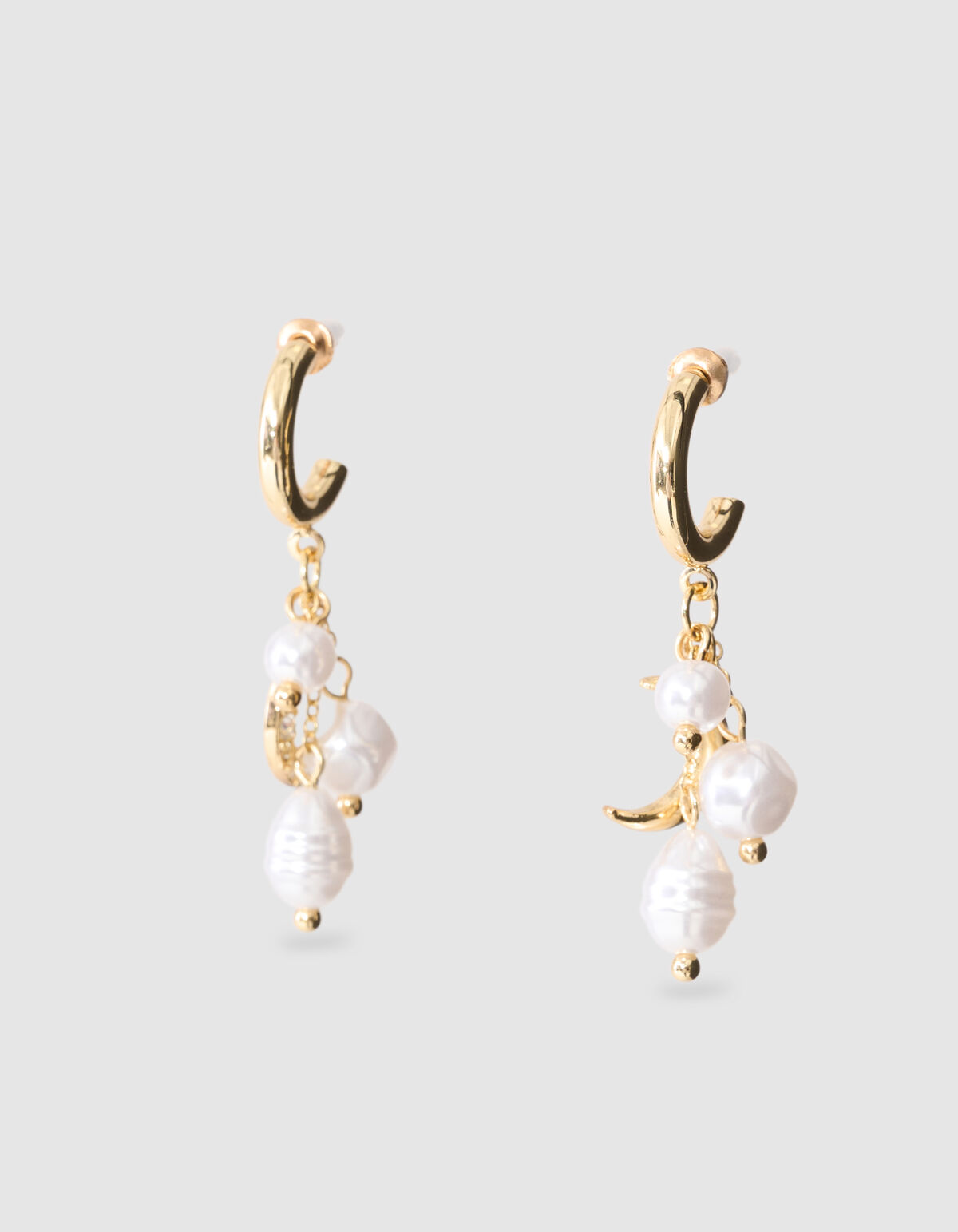 Perle/Mond Ohrringe Gold SHOEBY ACCESSOIRES