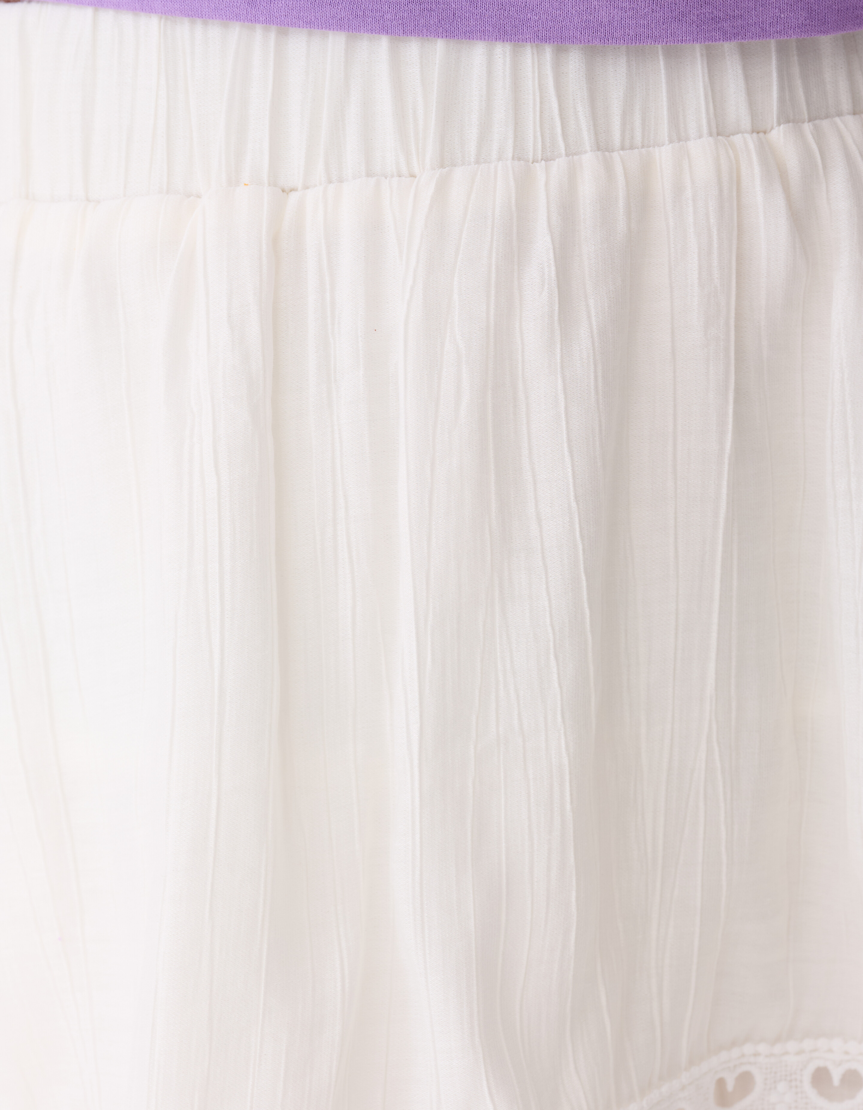 R&uuml;schen-Minirock Wei&szlig; SHOEBY GIRLS