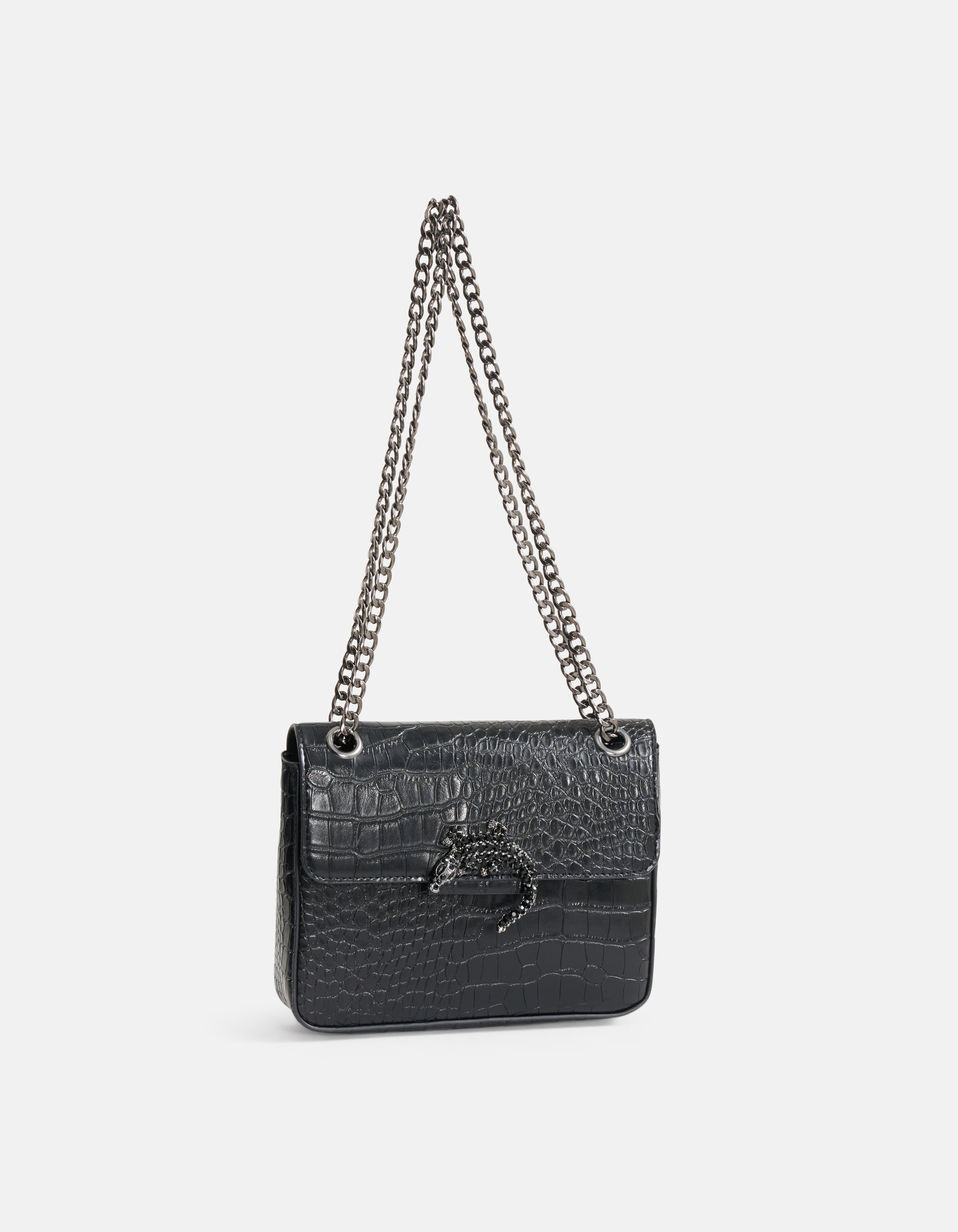 Krokotasche Schwarz von Nicolette SHOEBY ACCESSOIRES