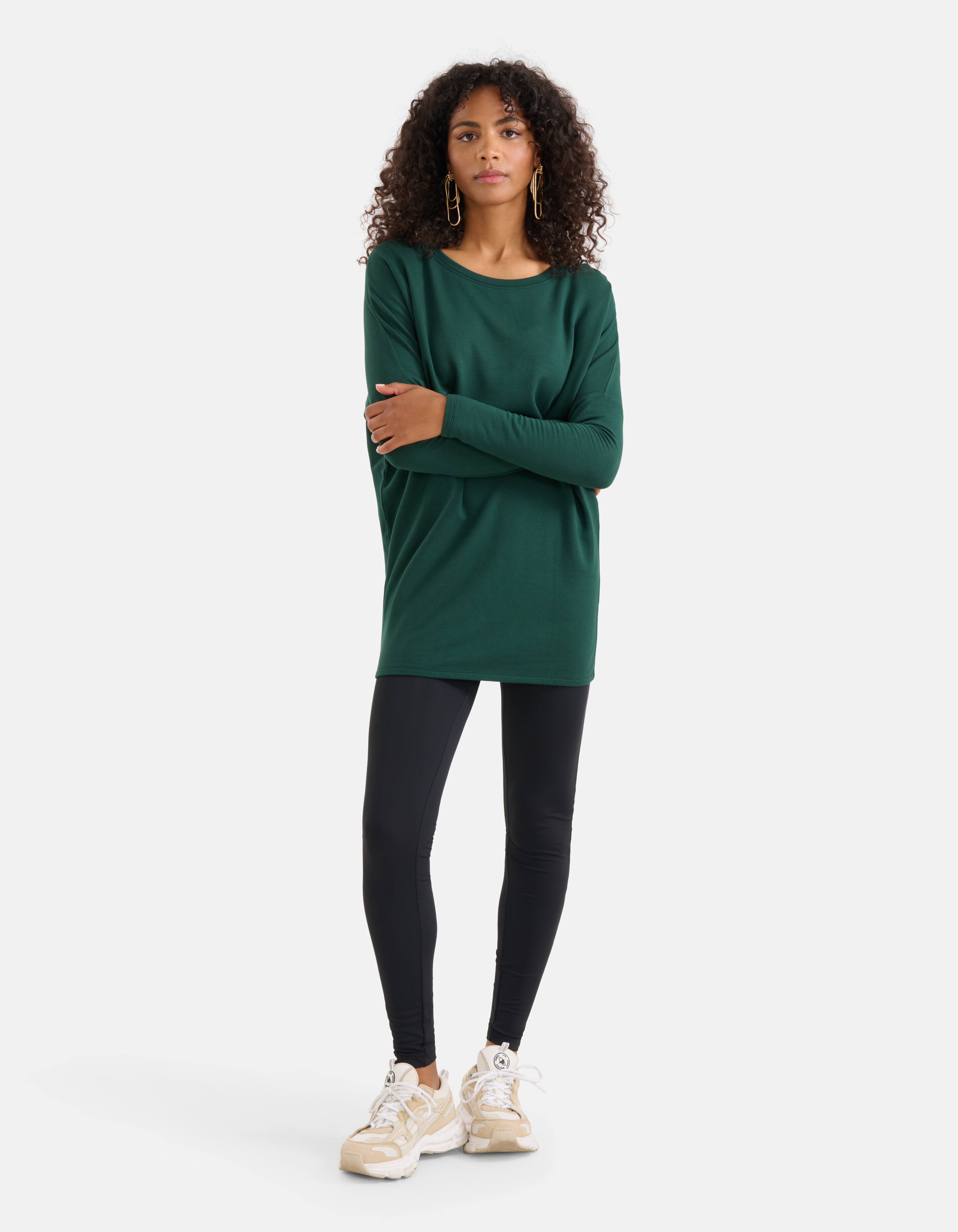 Basic Oberteil in Übergröße Dunkelgrün SHOEBY WOMEN