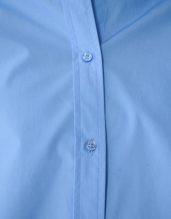 Oversized Ring Cuff Bluse Hellblau SHOEBY WOMEN
