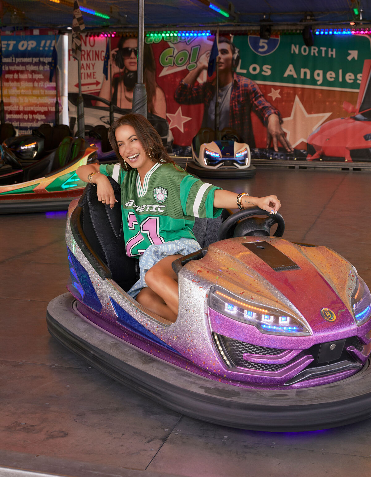 Baseball-T-Shirt in &Uuml;bergr&ouml;&szlig;e Gr&uuml;n von Lizzy SHOEBY WOMEN