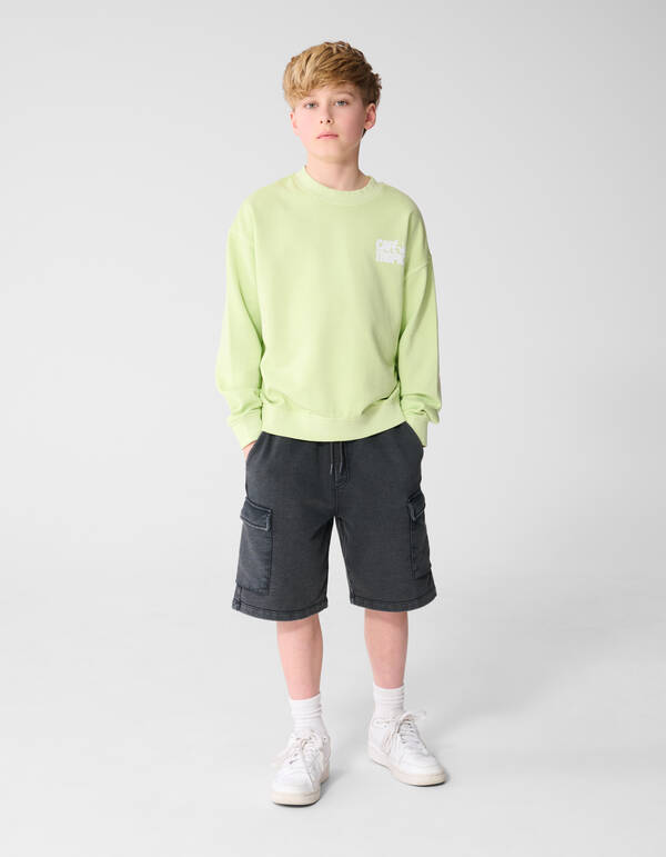 Caf&eacute; Tropico Artwork Pullover Hellgr&uuml;n SHOEBY BOYS