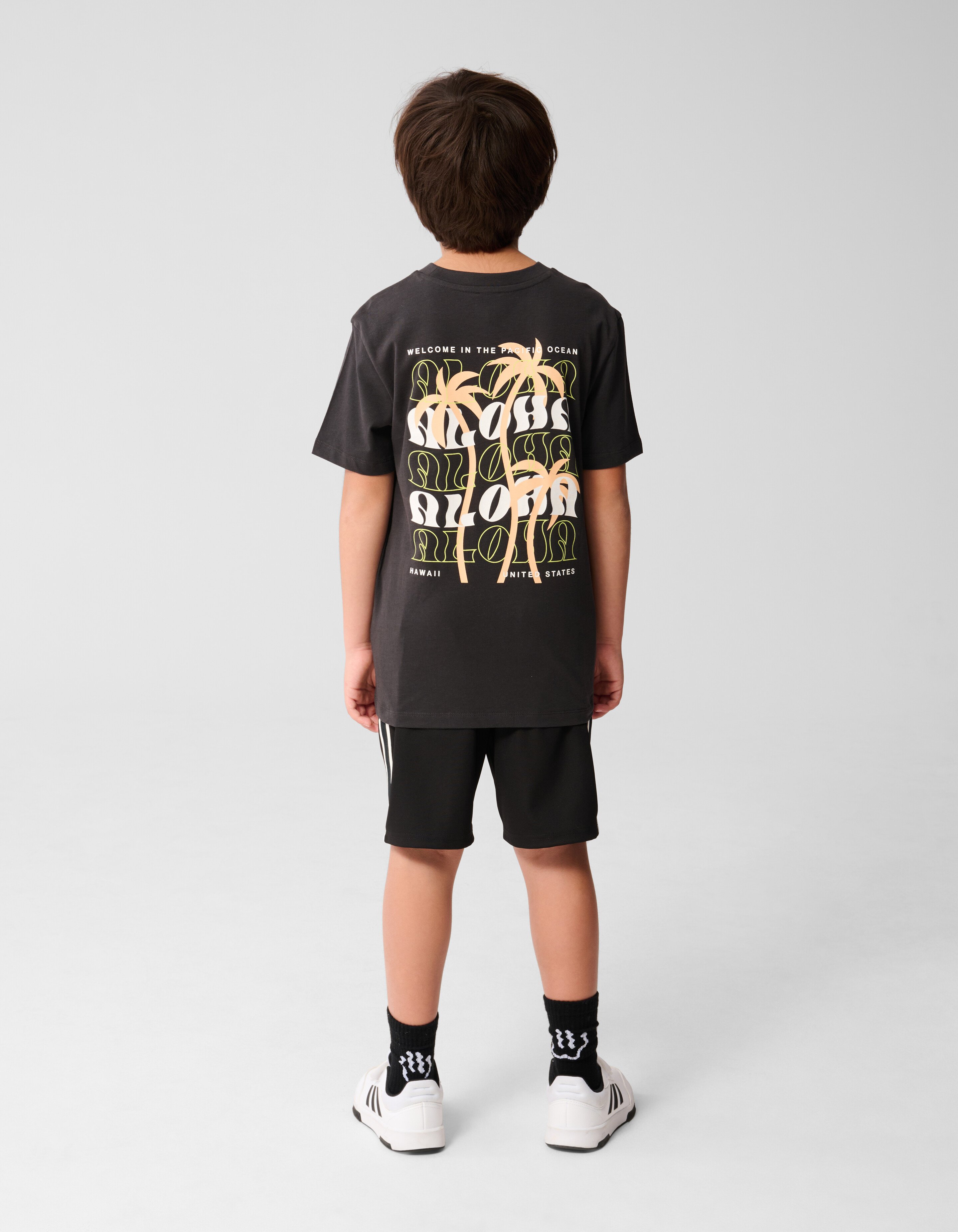 Aloha Artwork T-shirt Dunkelgrau SHOEBY BOYS