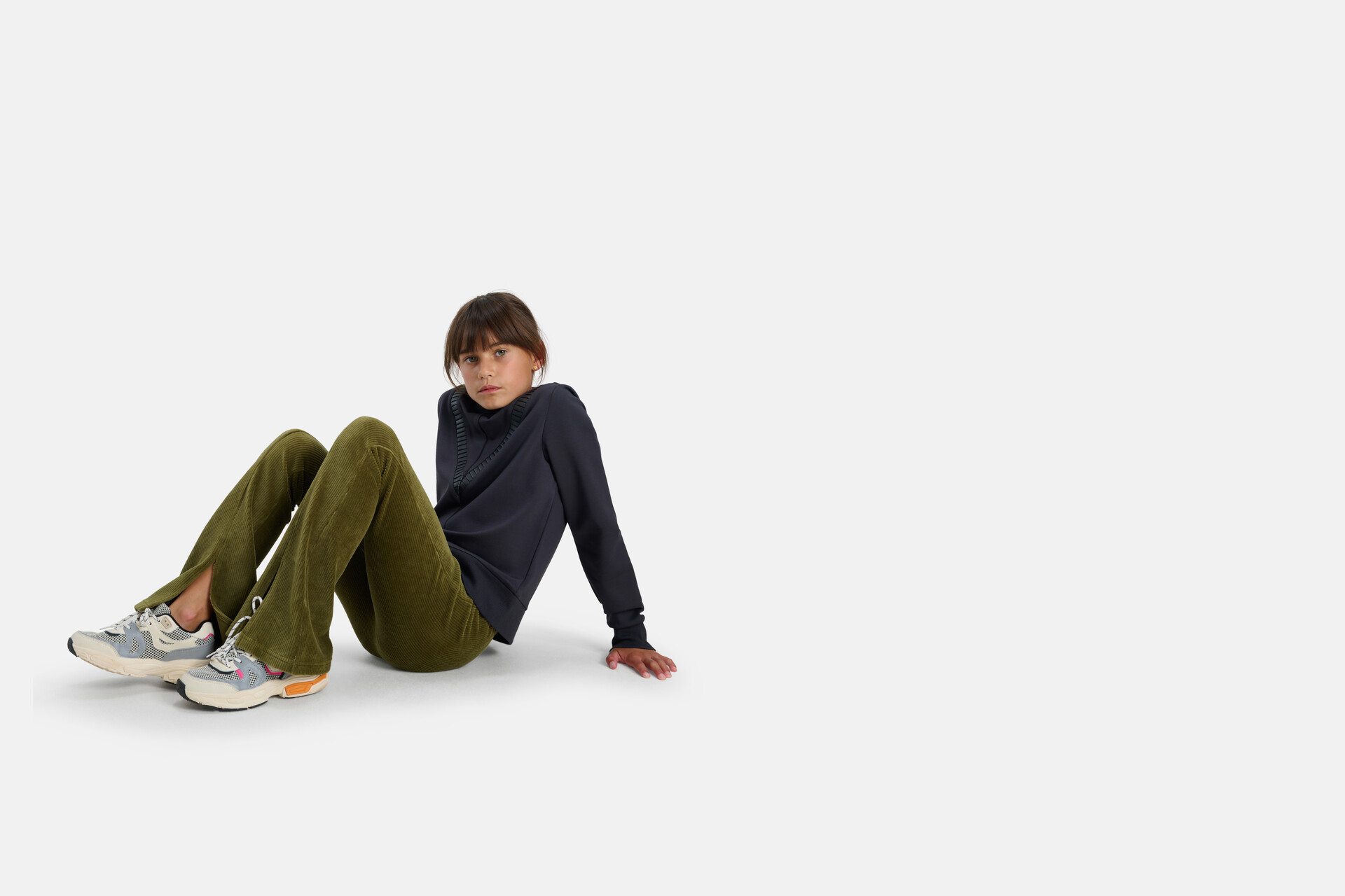 Detaillierter Pullover Grau SHOEBY GIRLS
