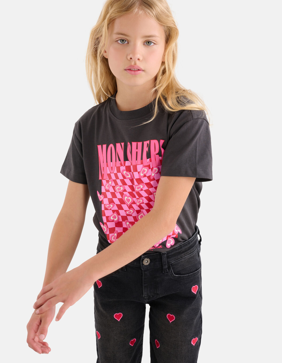 Artwork T-shirt Dunkelgrau SHOEBY GIRLS