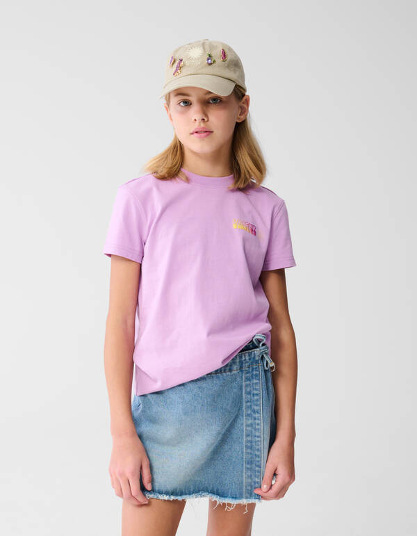 Helles Artwork T-shirt Hellviolett SHOEBY GIRLS