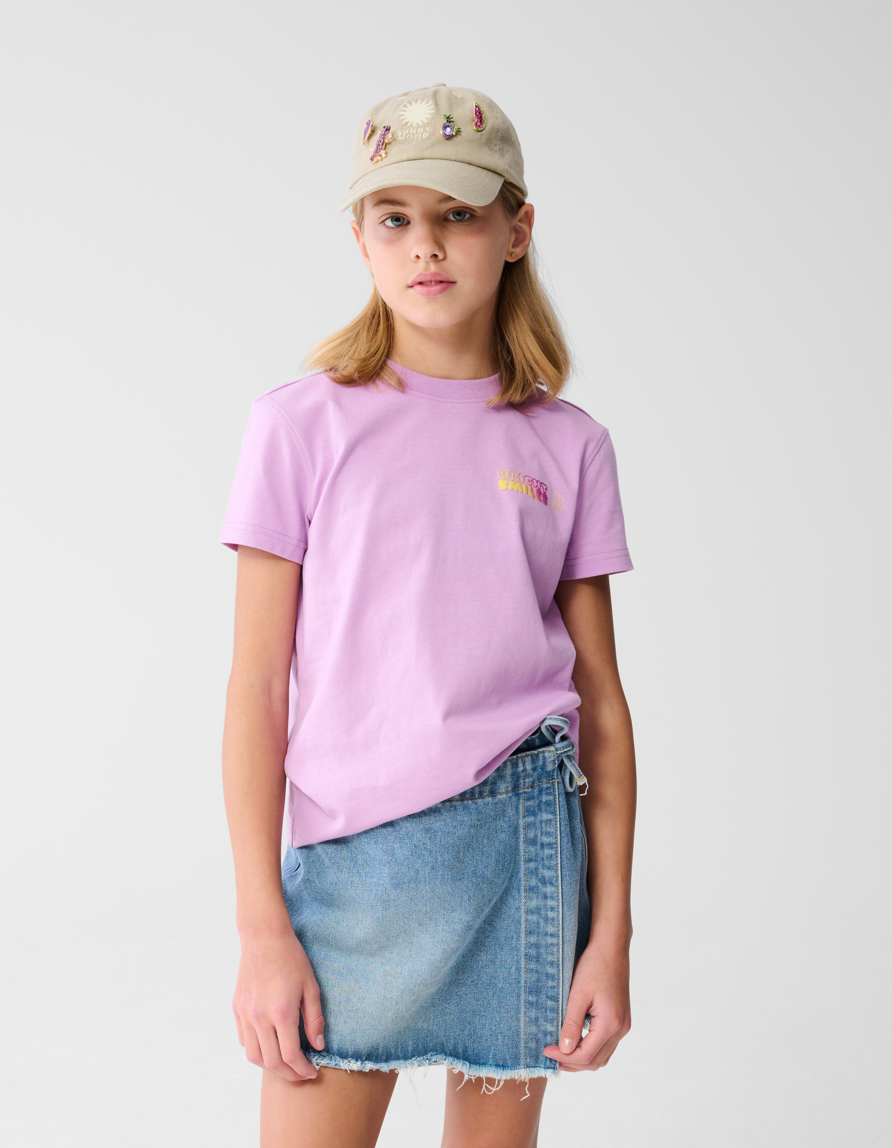 Helles Artwork T-shirt Hellviolett SHOEBY GIRLS