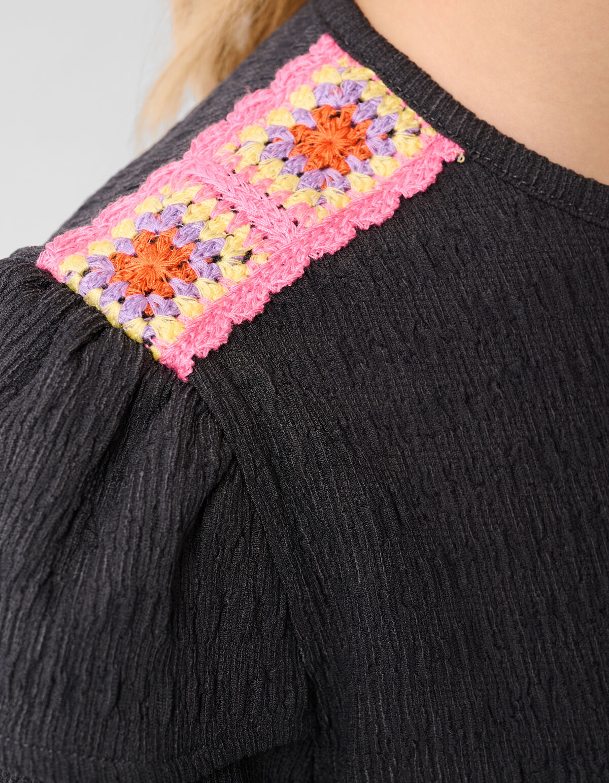 Crinkle Top Dunkelgrau SHOEBY GIRLS