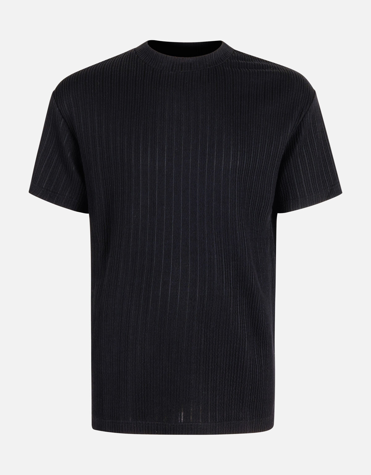 Seersucker T-Shirt Schwarz SHOEBY MEN