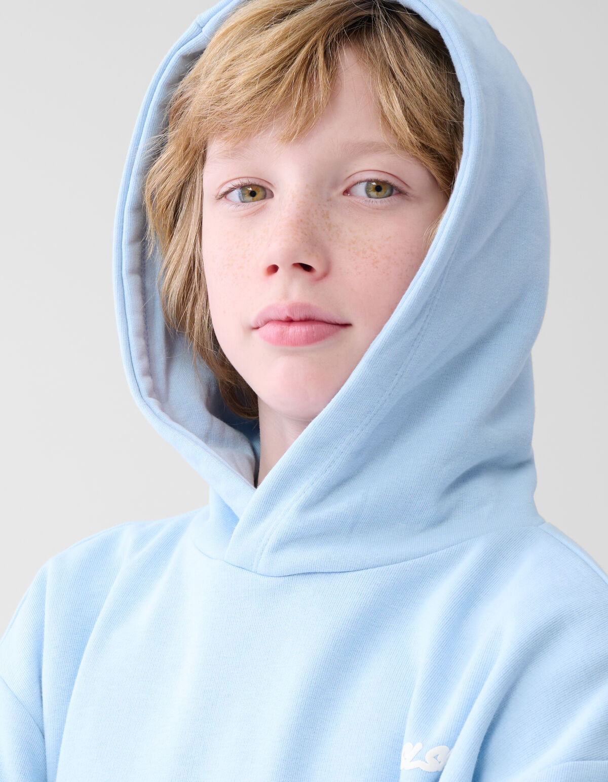 Basic Text Hoodie Hellblau SHOEBY BOYS