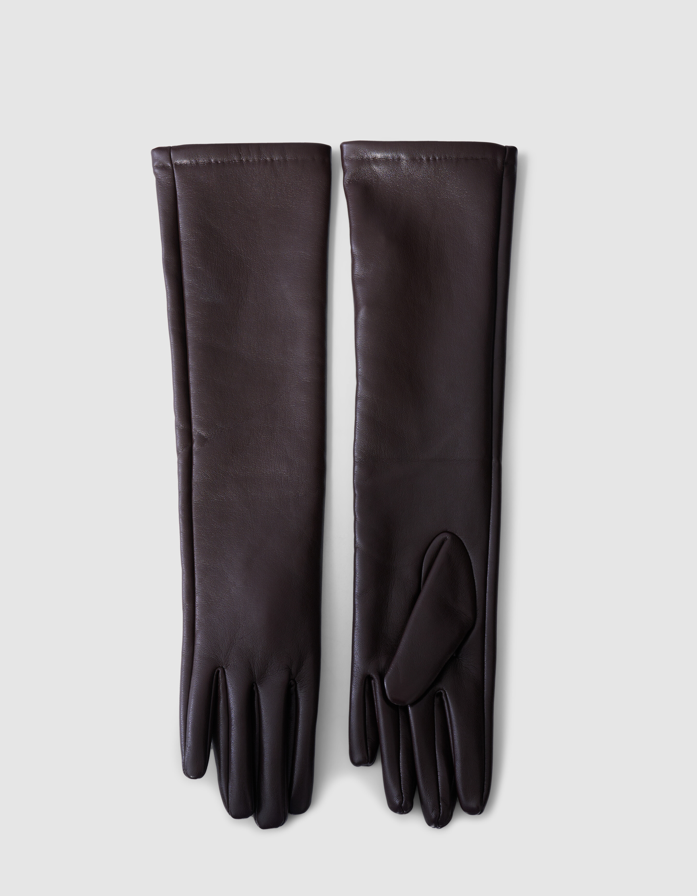 Langen Vegan Lederhandschuhe Dunkelbraun SHOEBY ACCESSOIRES