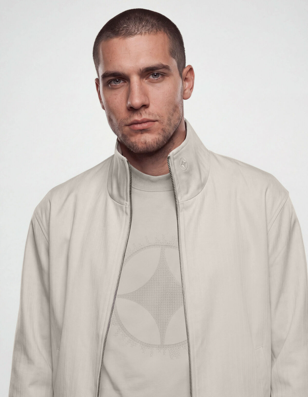 Funnel Neck Jacke Sand SHOEBY MEN