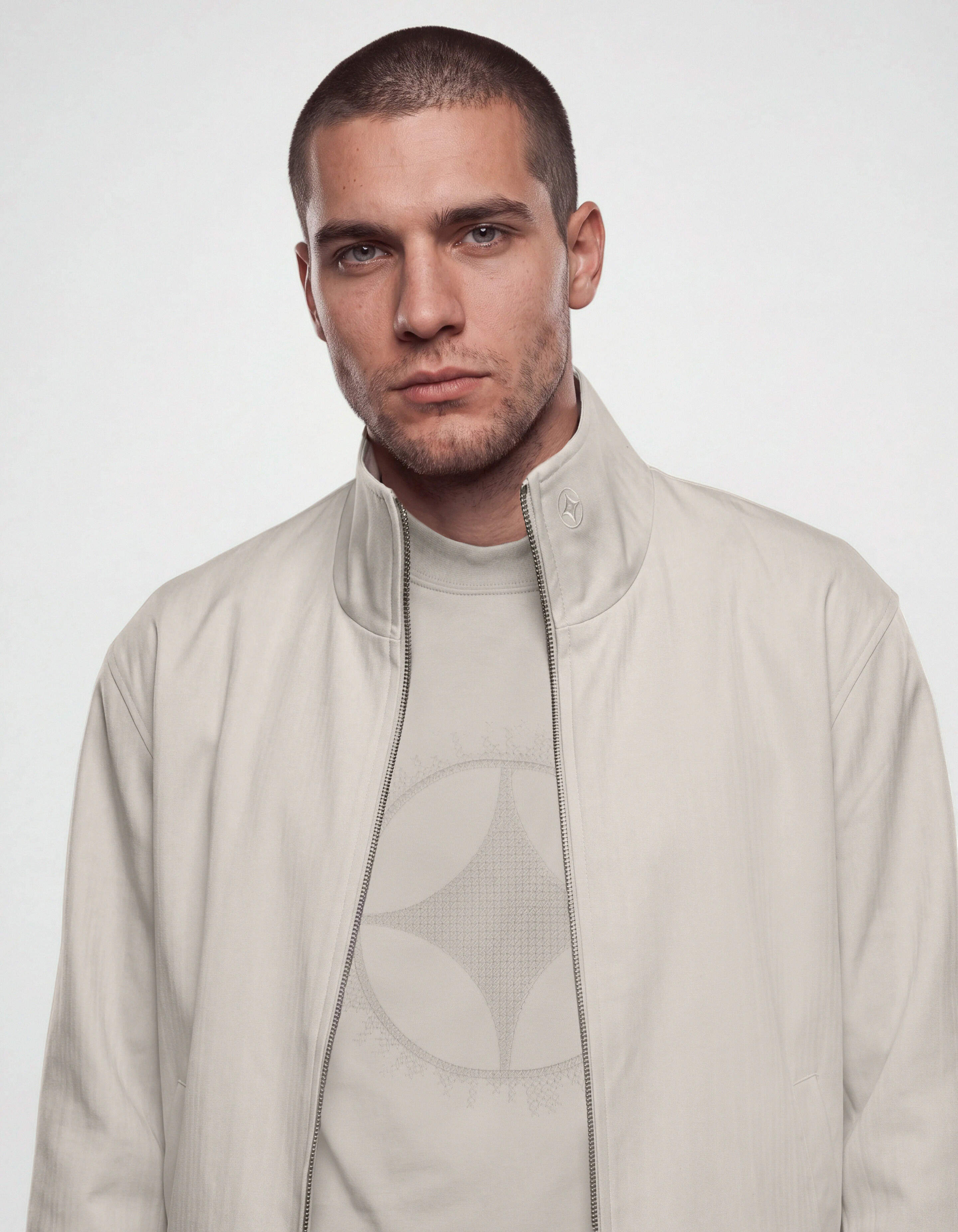 Funnel Neck Jacke Sand SHOEBY MEN