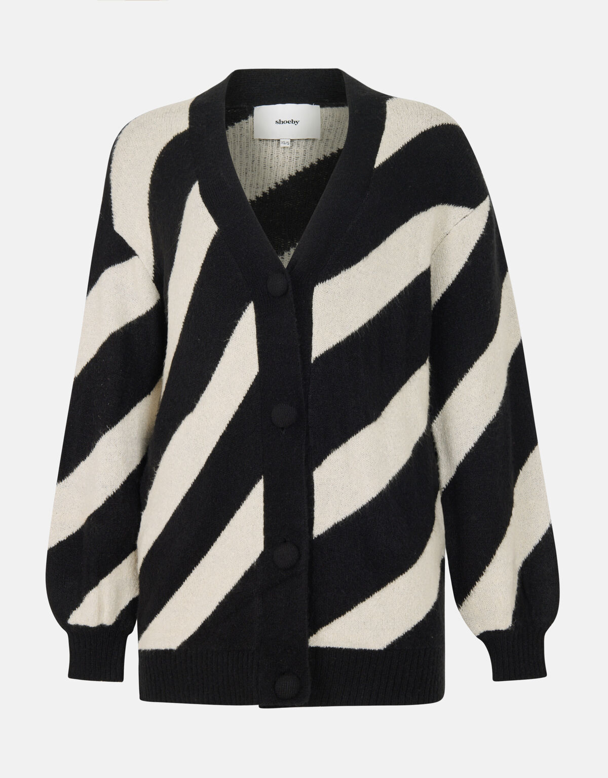 Gestreifte Strickjacke Schwarz SHOEBY WOMEN