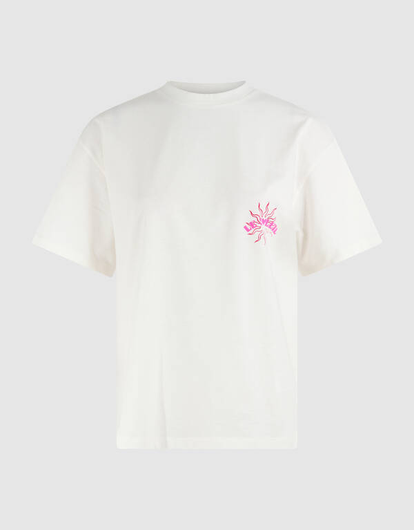 Sun Artwork T-shirt Off White SHOEBY WOMEN