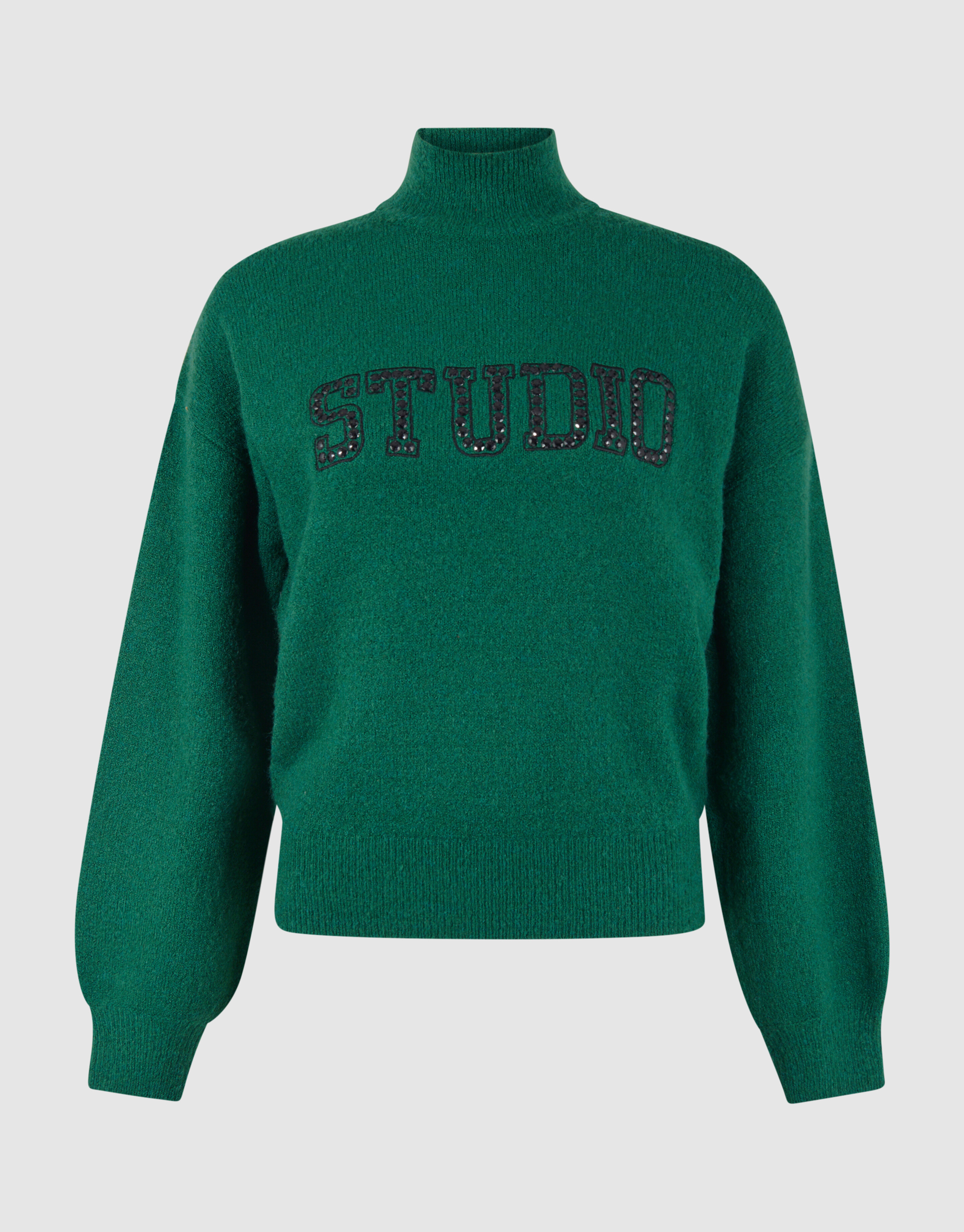Studio Strass Pullover Dunkelgrün SHOEBY WOMEN