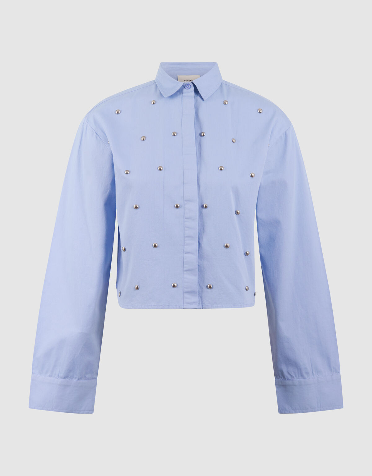 Oversized-Bluse mit Nieten Light Blue SHOEBY WOMEN