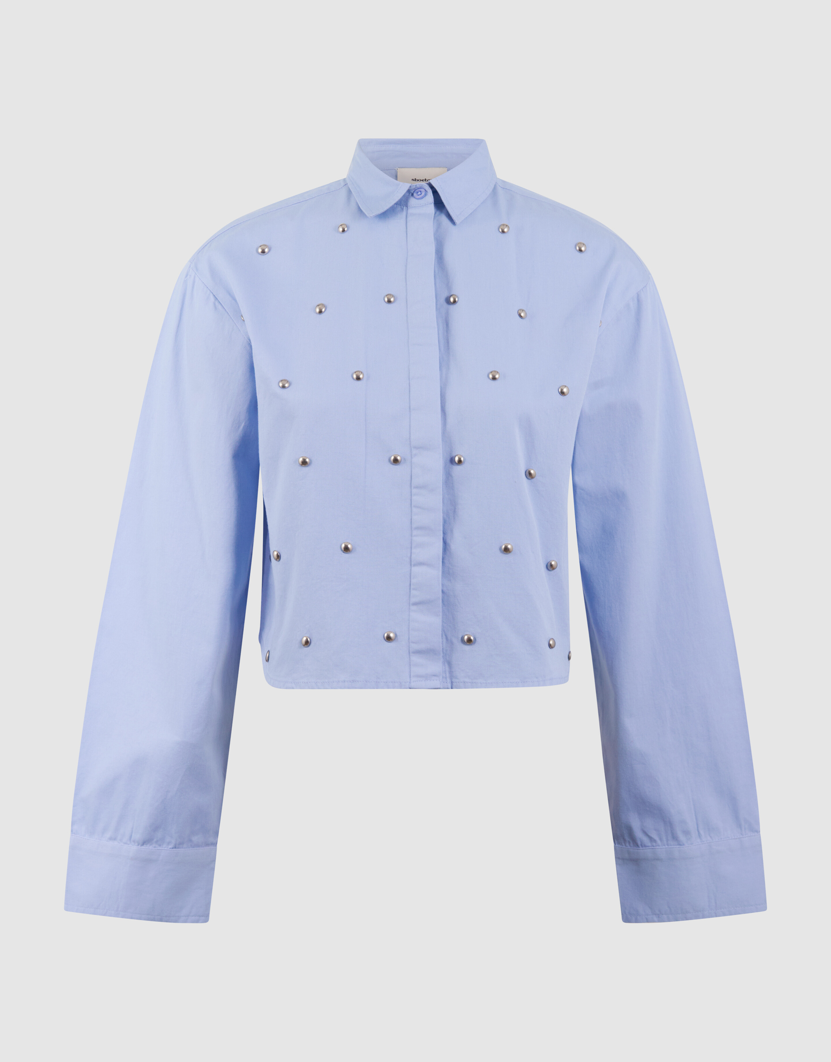 Oversized-Bluse mit Nieten Light Blue SHOEBY WOMEN