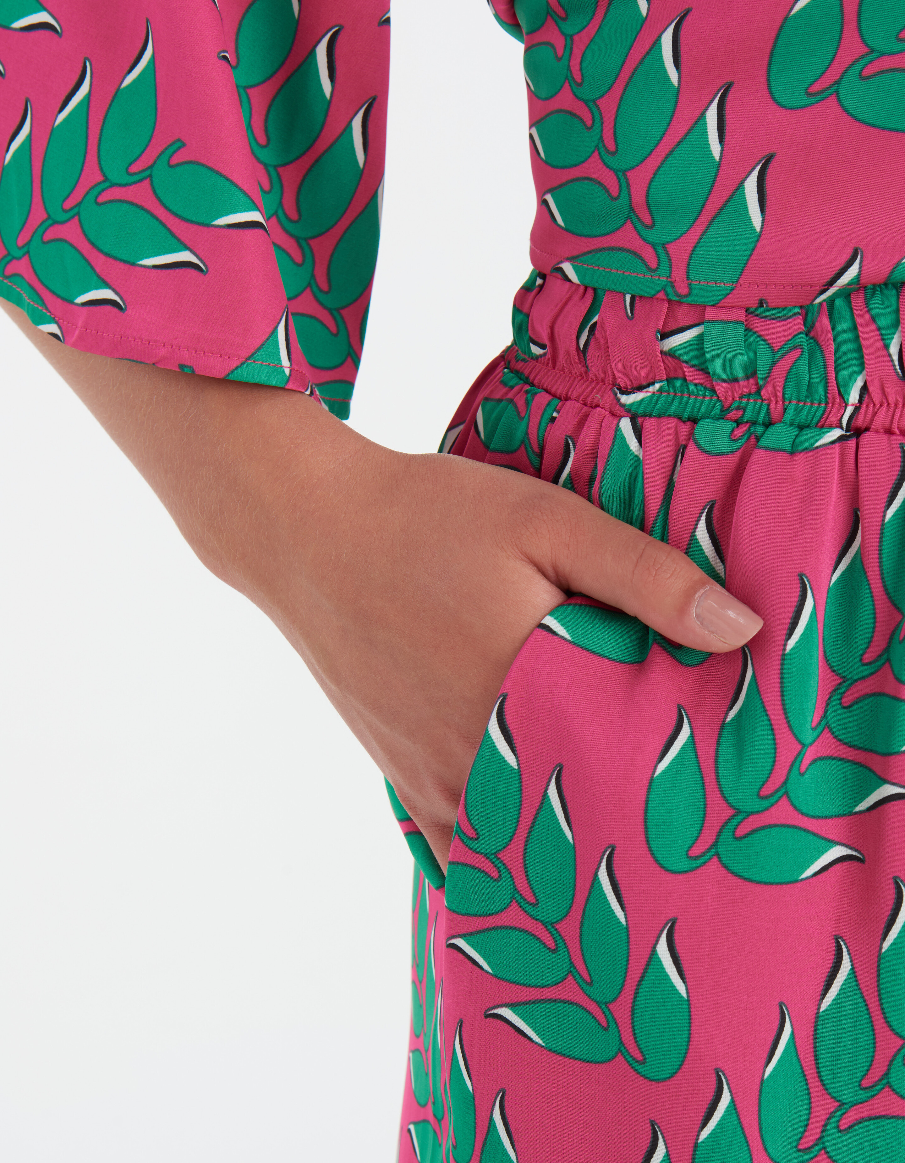Bedruckte Wide Leg Hose Eksept