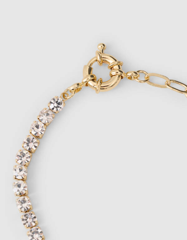 Strass Kettenarmband Gold SHOEBY ACCESSOIRES