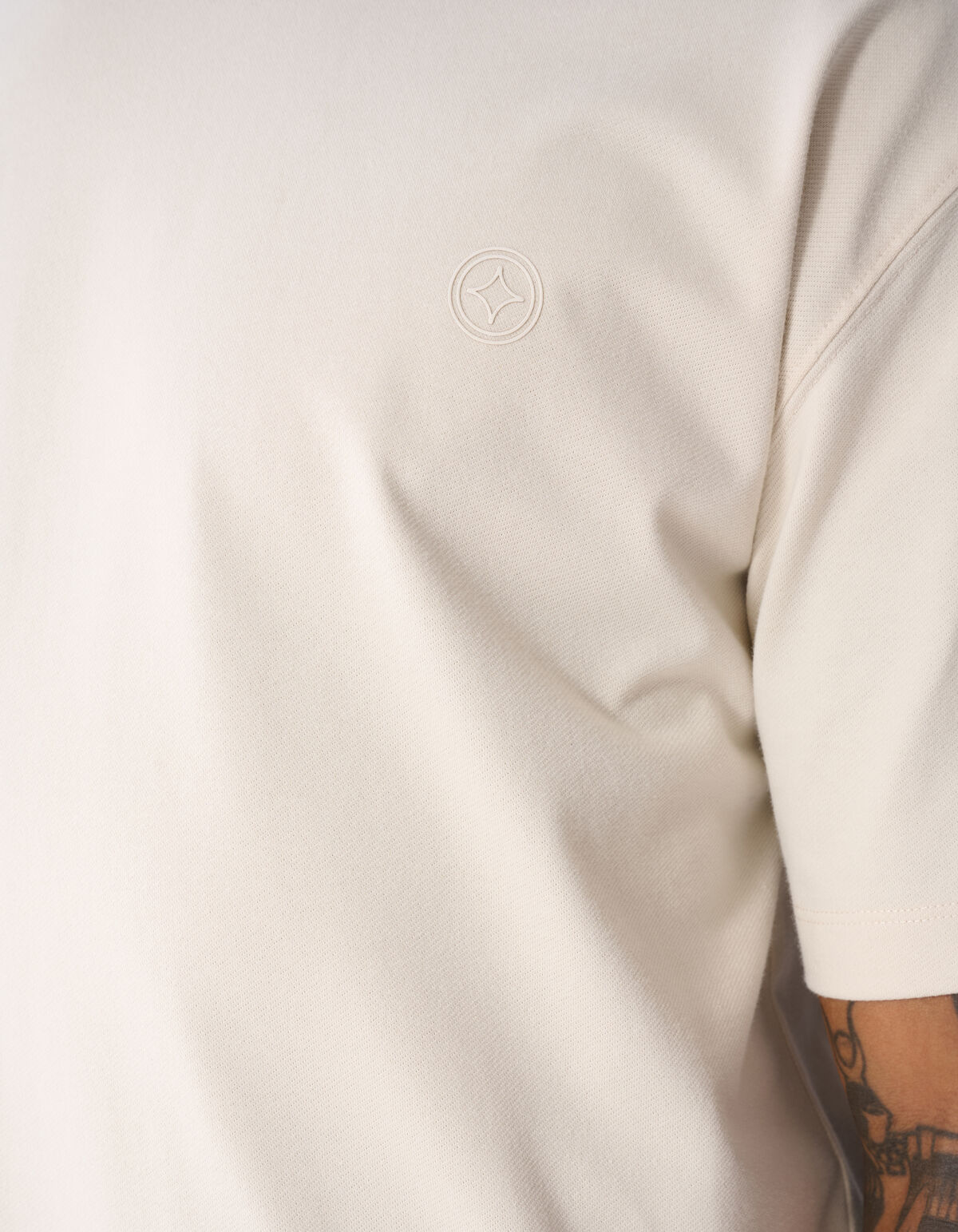 Twill-Grafik-T-Shirt Hellgrau SHOEBY MEN