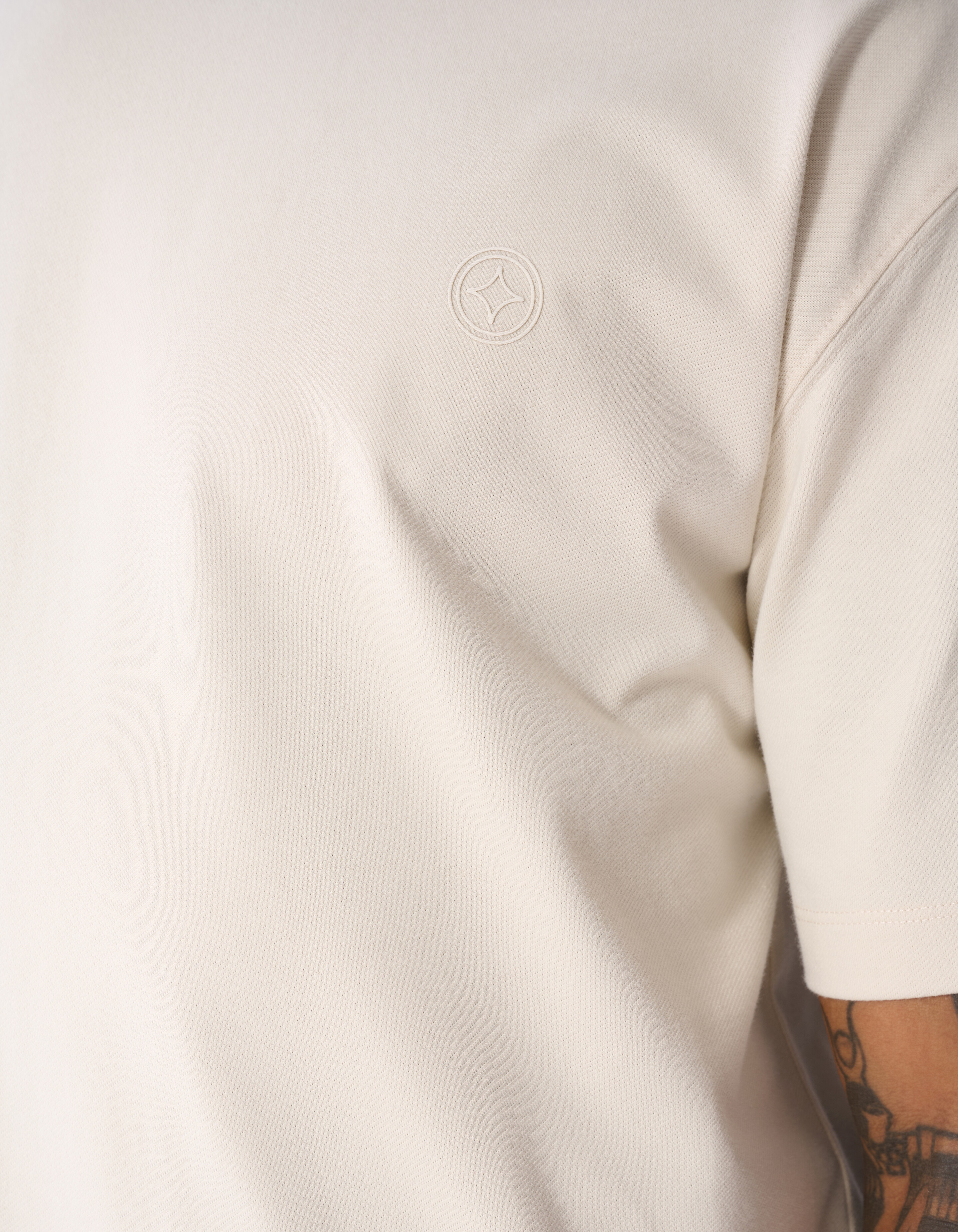 Twill-Grafik-T-Shirt Hellgrau SHOEBY MEN