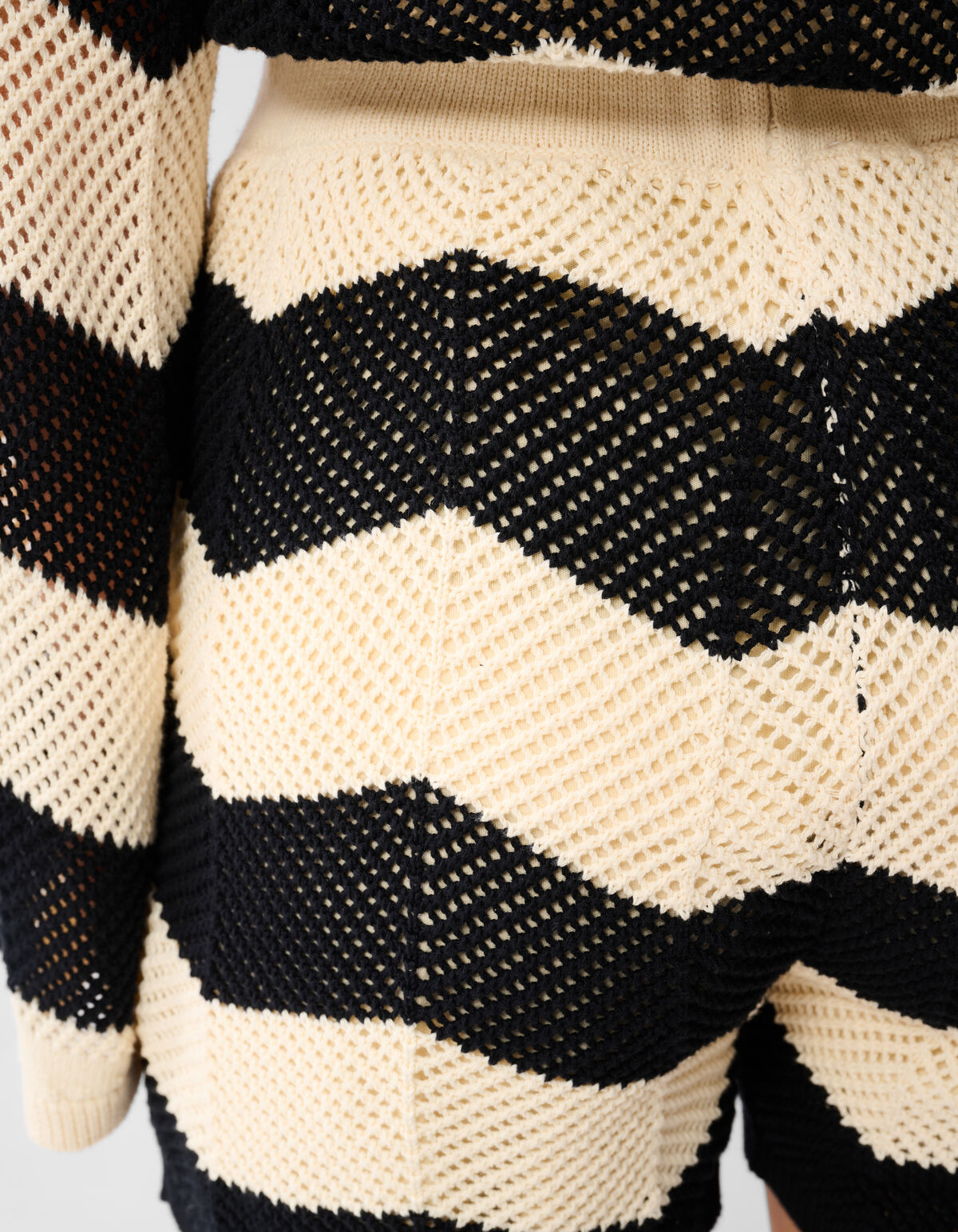 Multi Crochet Short Schwarz/Wei&szlig; SHOEBY WOMEN