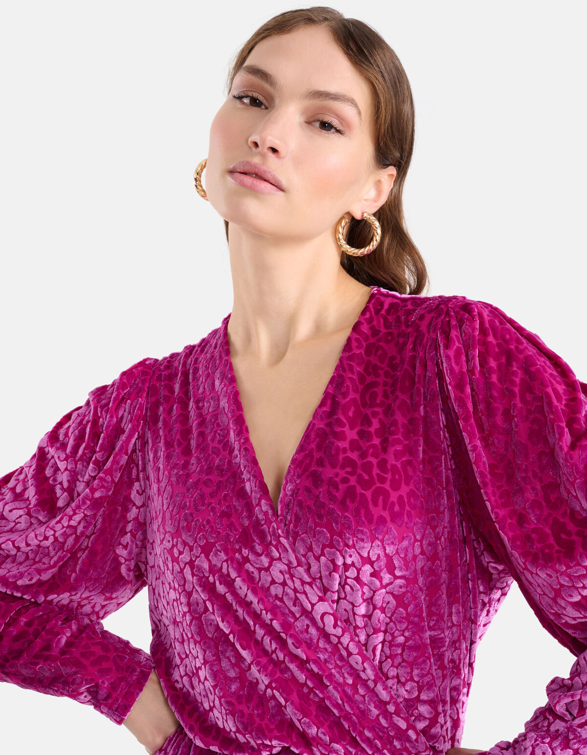 Samt Mesh Kleid Lila SHOEBY WOMEN