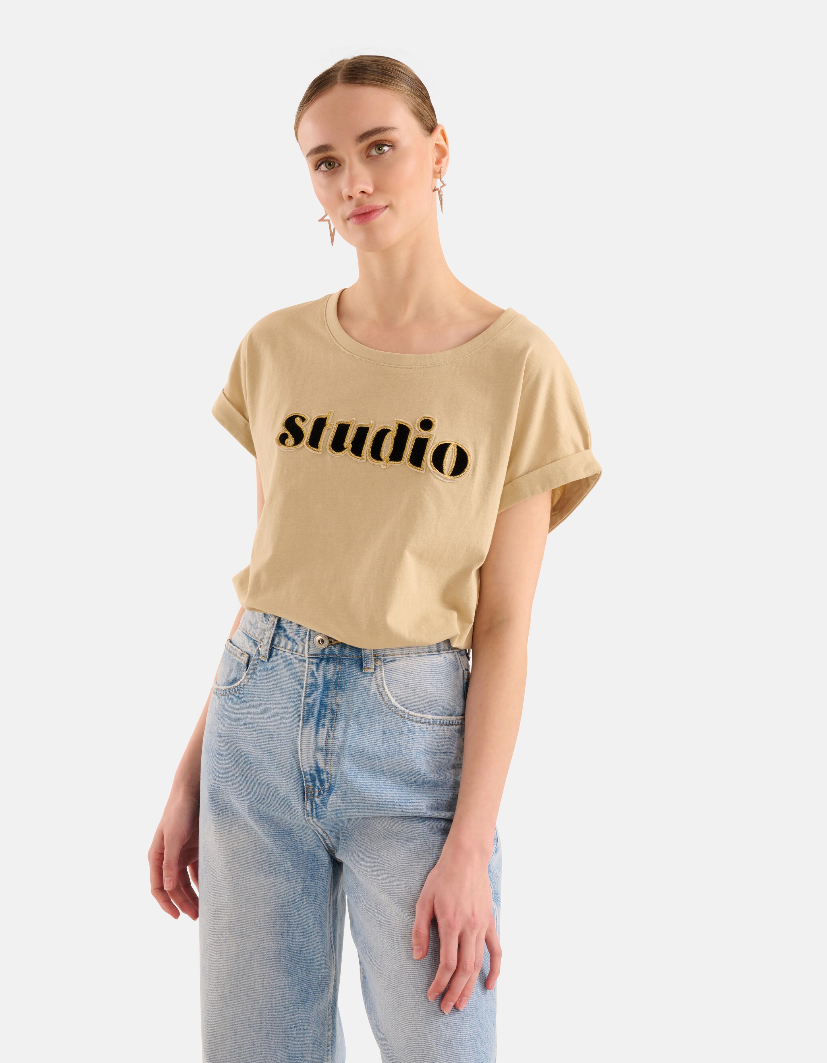 Kunstwerk T-shirt Beige SHOEBY WOMEN