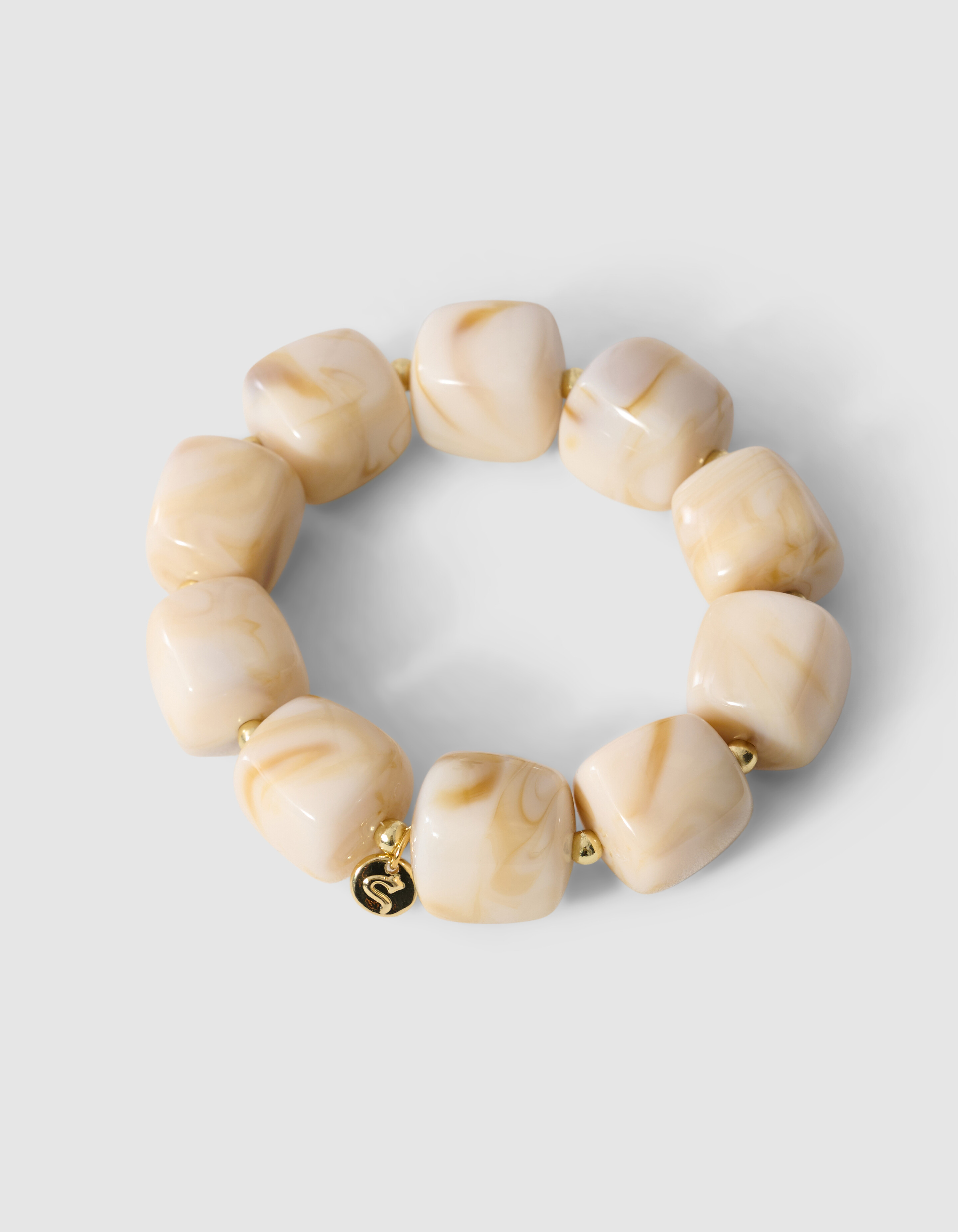 Steinarmband Beige SHOEBY ACCESSOIRES