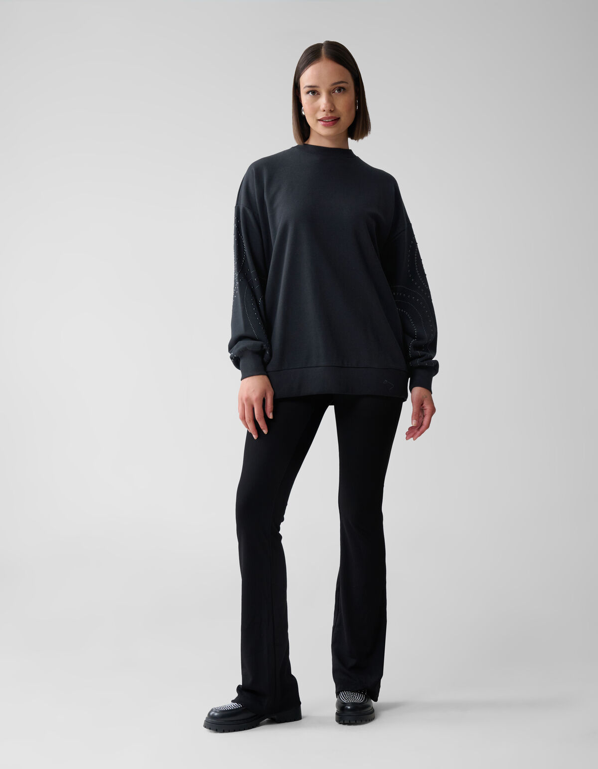 Nietenpullover Schwarz SHOEBY WOMEN