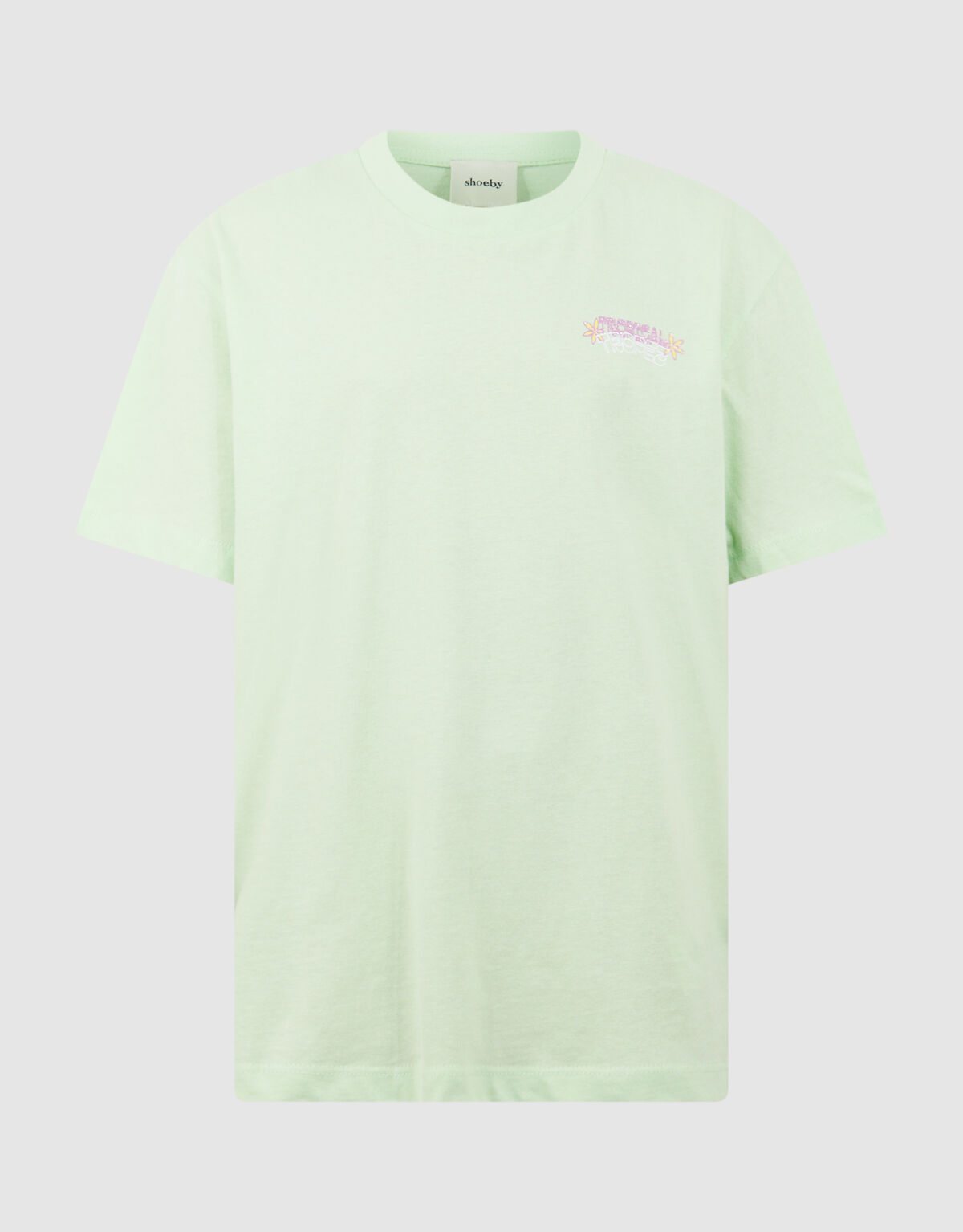 Tropical Artwork T-Shirt Hellgr&uuml;n SHOEBY GIRLS