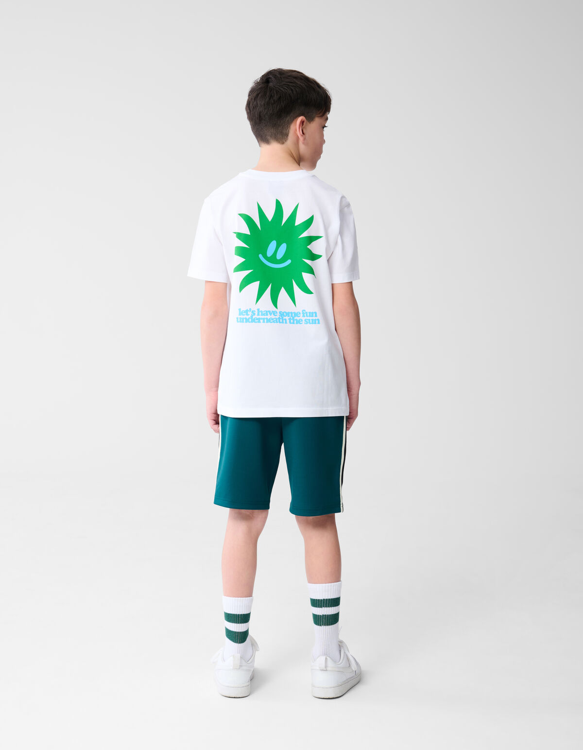 Fun Sun Artwork T-shirt Wit SHOEBY BOYS