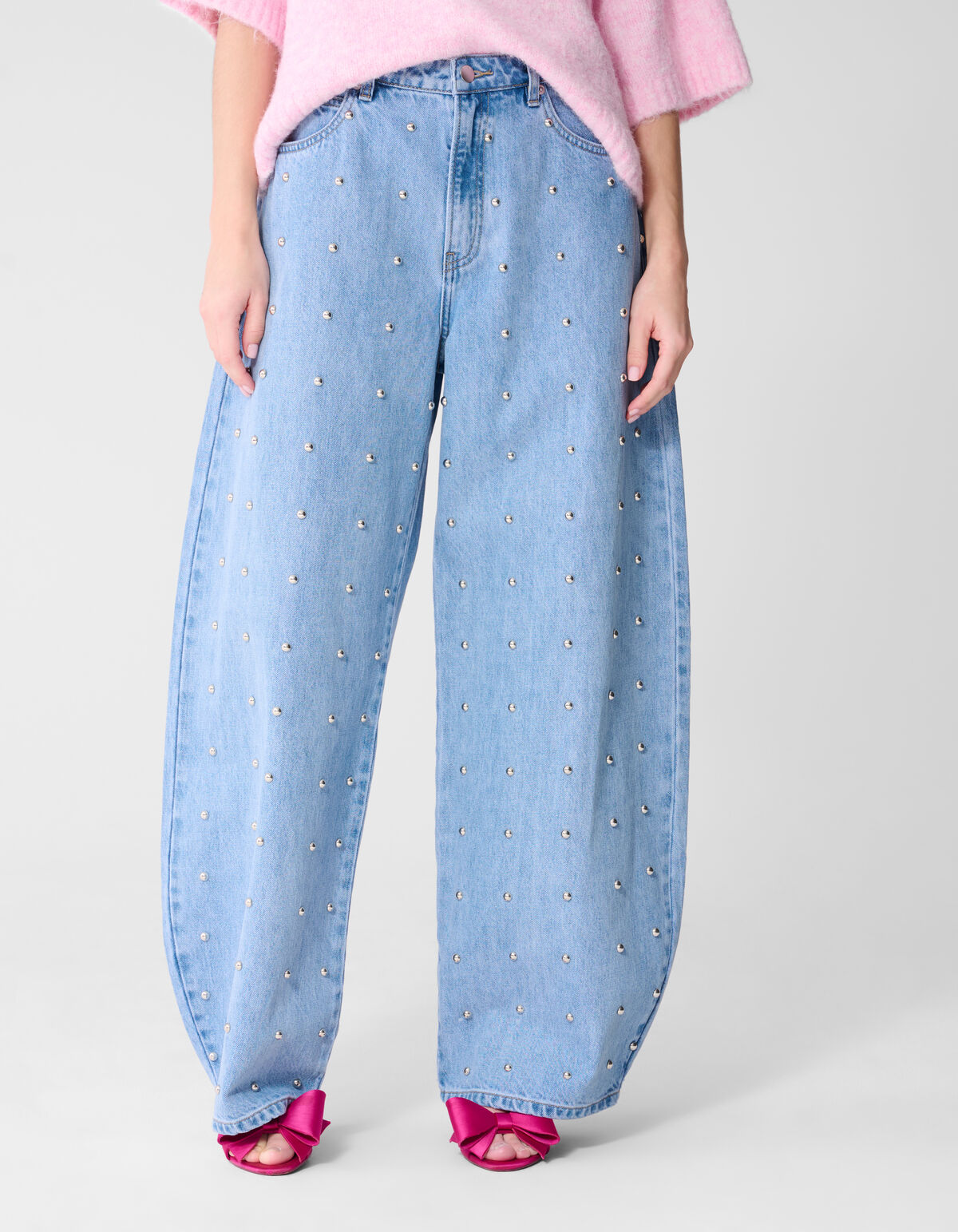 Stud Baggy Fit Jeans Gebleicht SHOEBY WOMEN