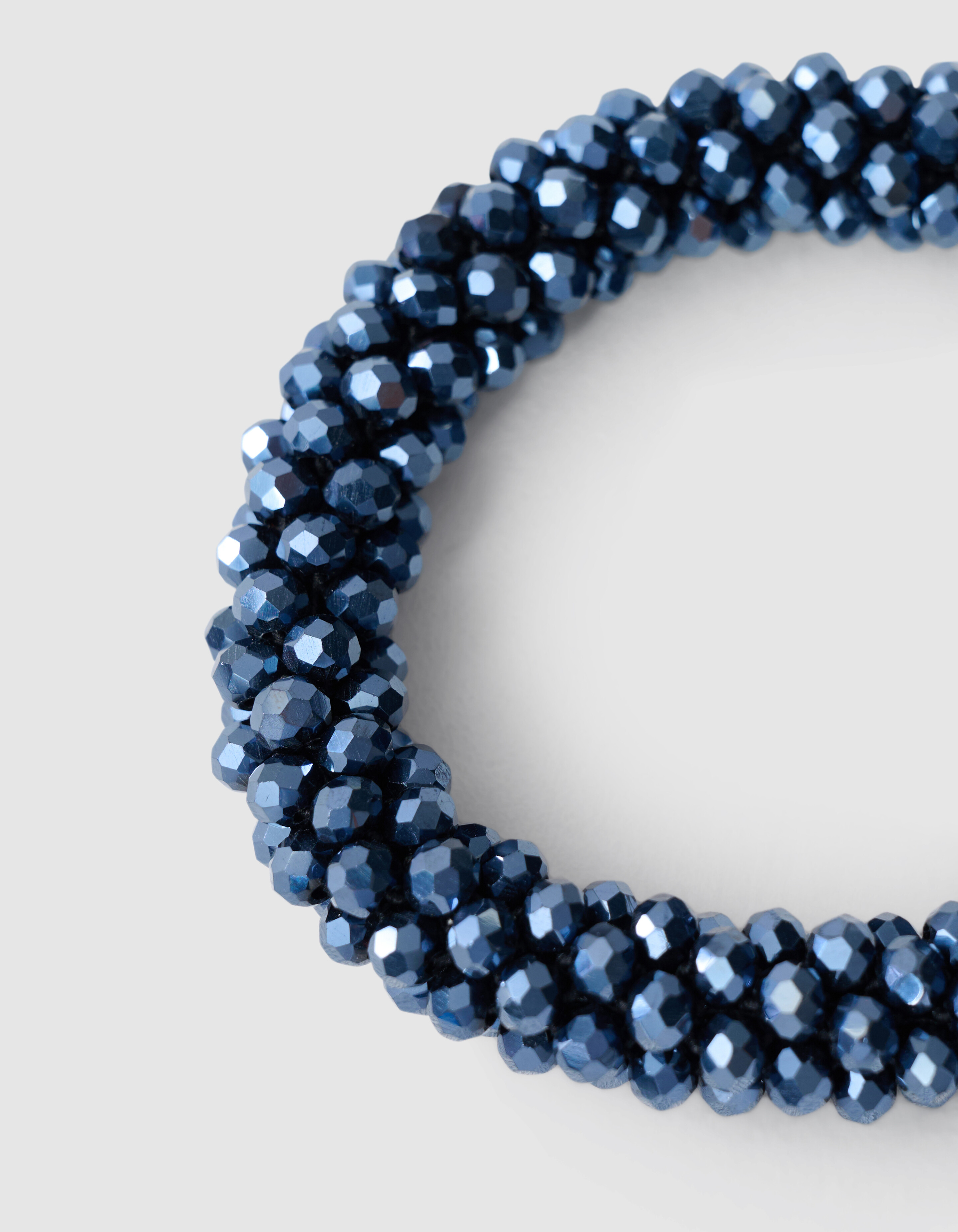 Beaded Haarelastiek Dunkelblau SHOEBY ACCESSOIRES