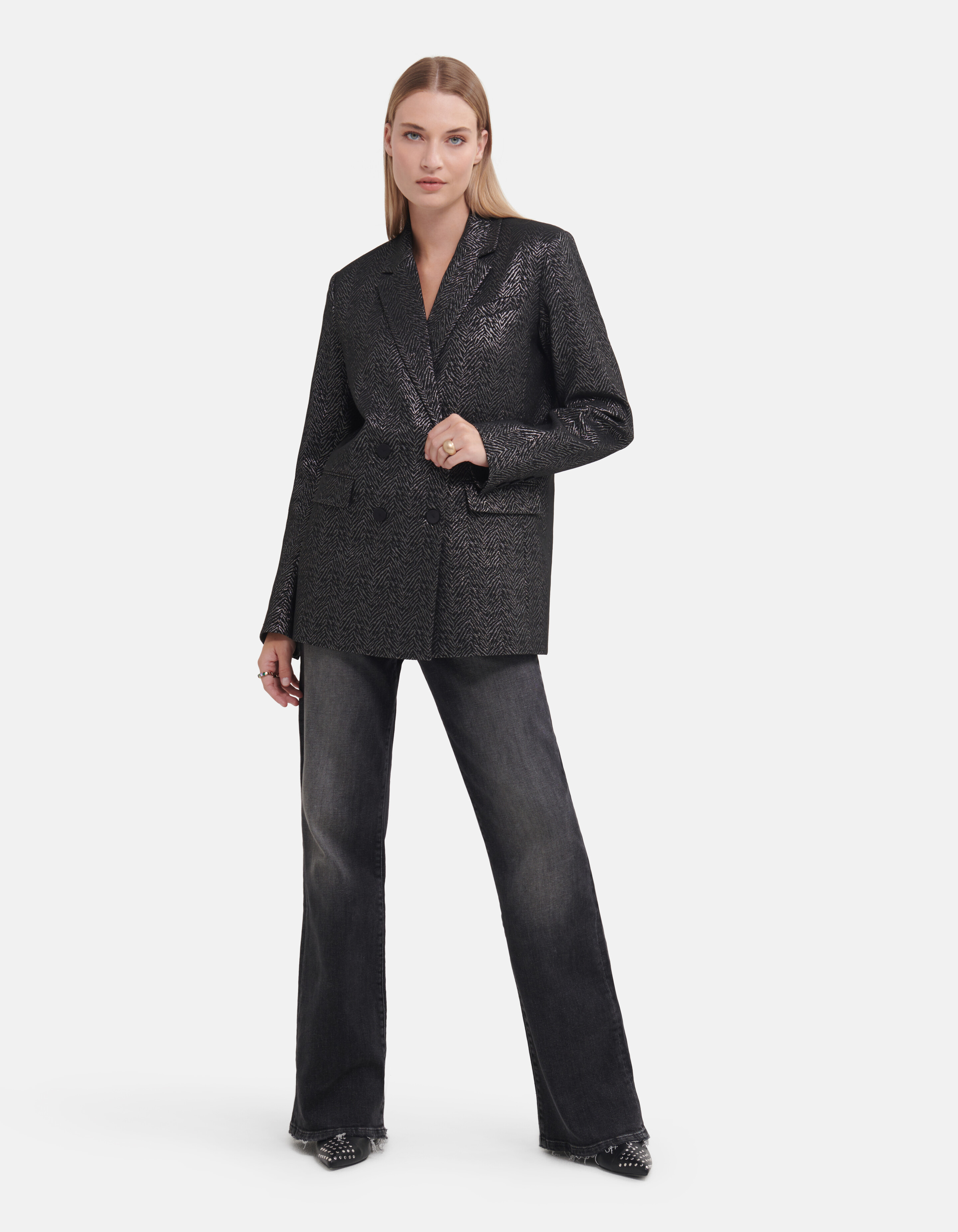Blazer mit Zebradruck Schwarz von Fred SHOEBY WOMEN