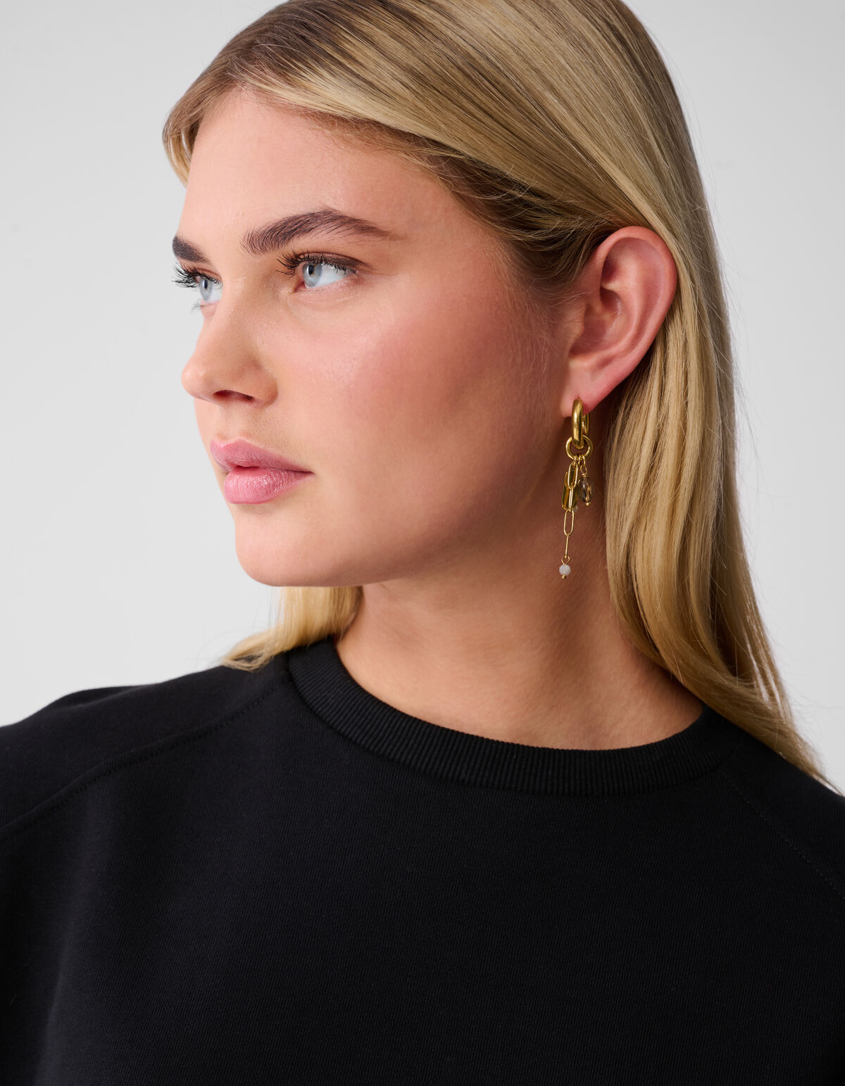 Charm Hoops Ohrringe Gold SHOEBY ACCESSOIRES