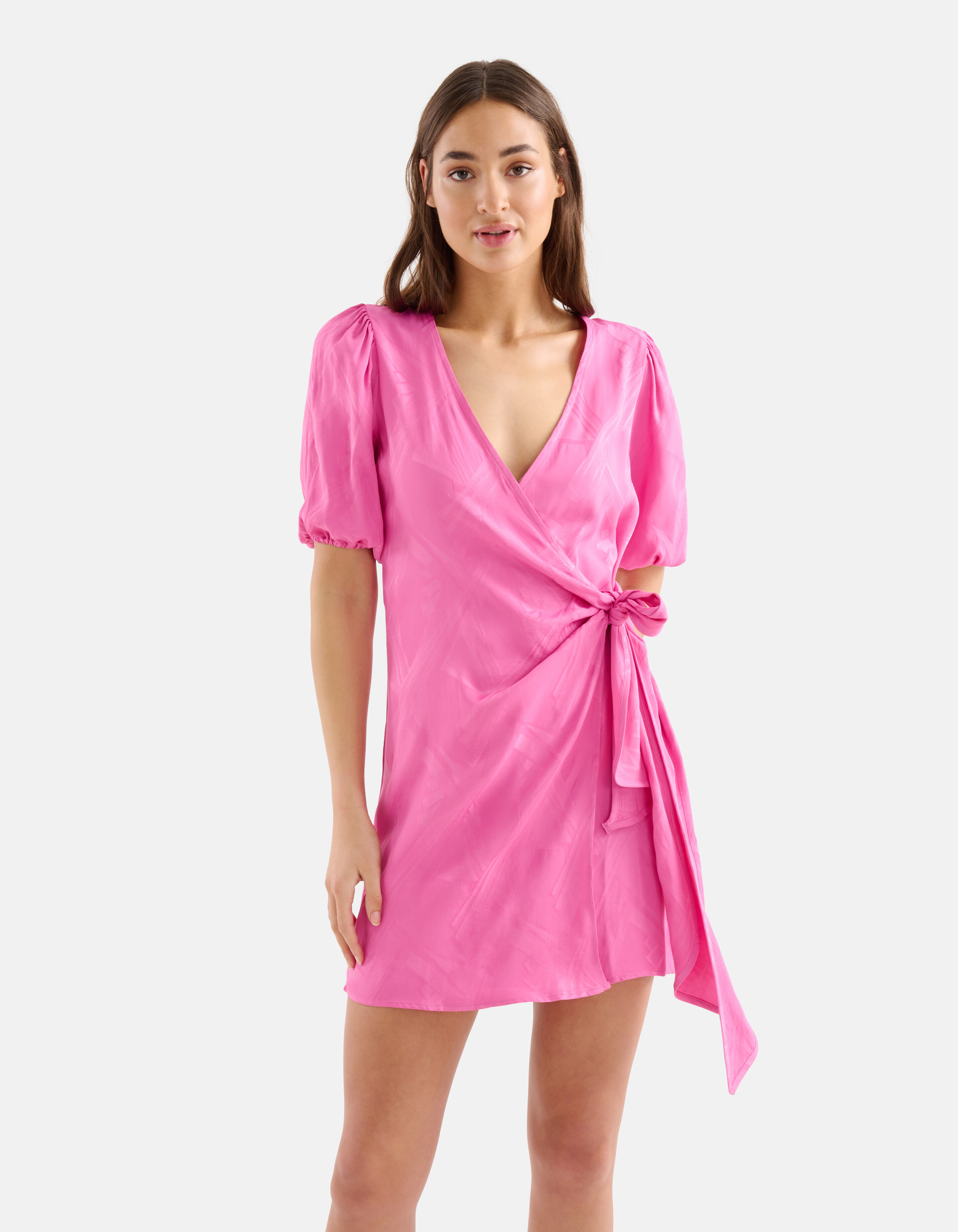 Jacquard-Wickelkleid Rosa SHOEBY WOMEN