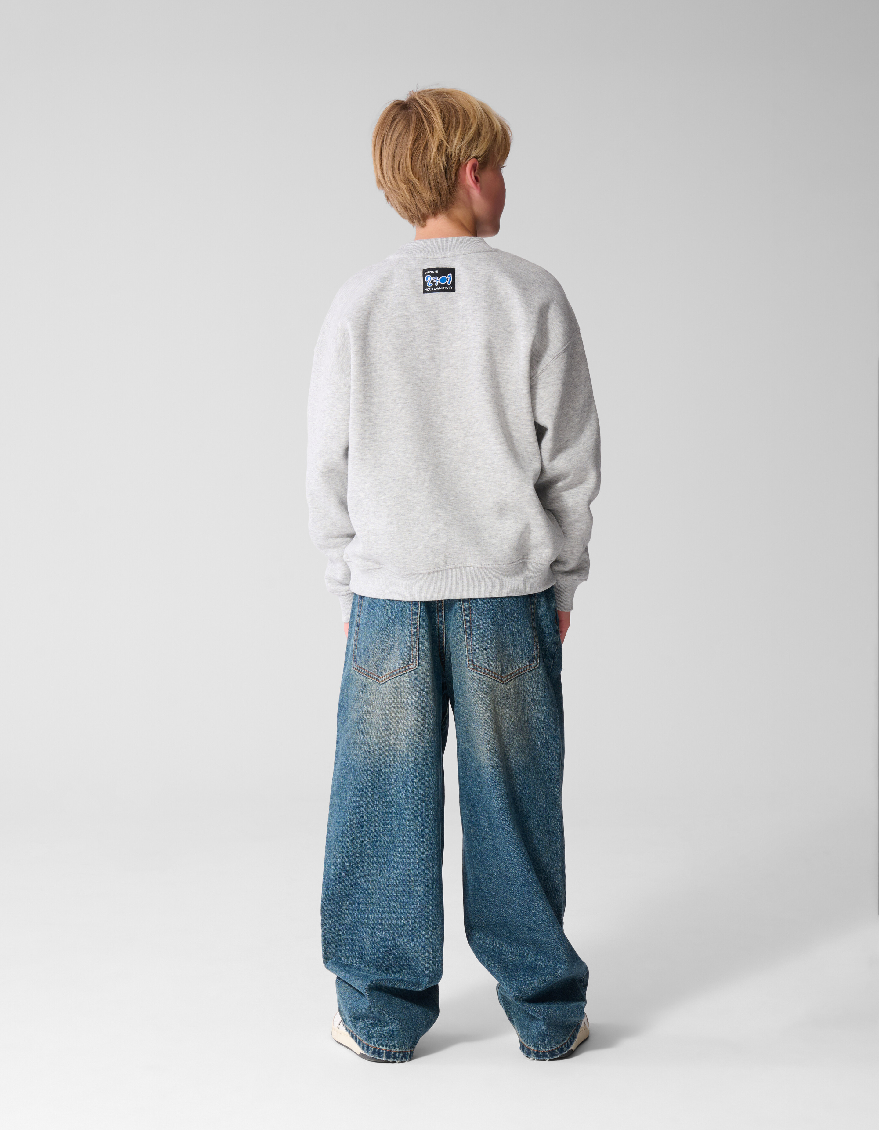 Varsity Ultra Wide Leg Jeans Dunkelblau SHOEBY BOYS