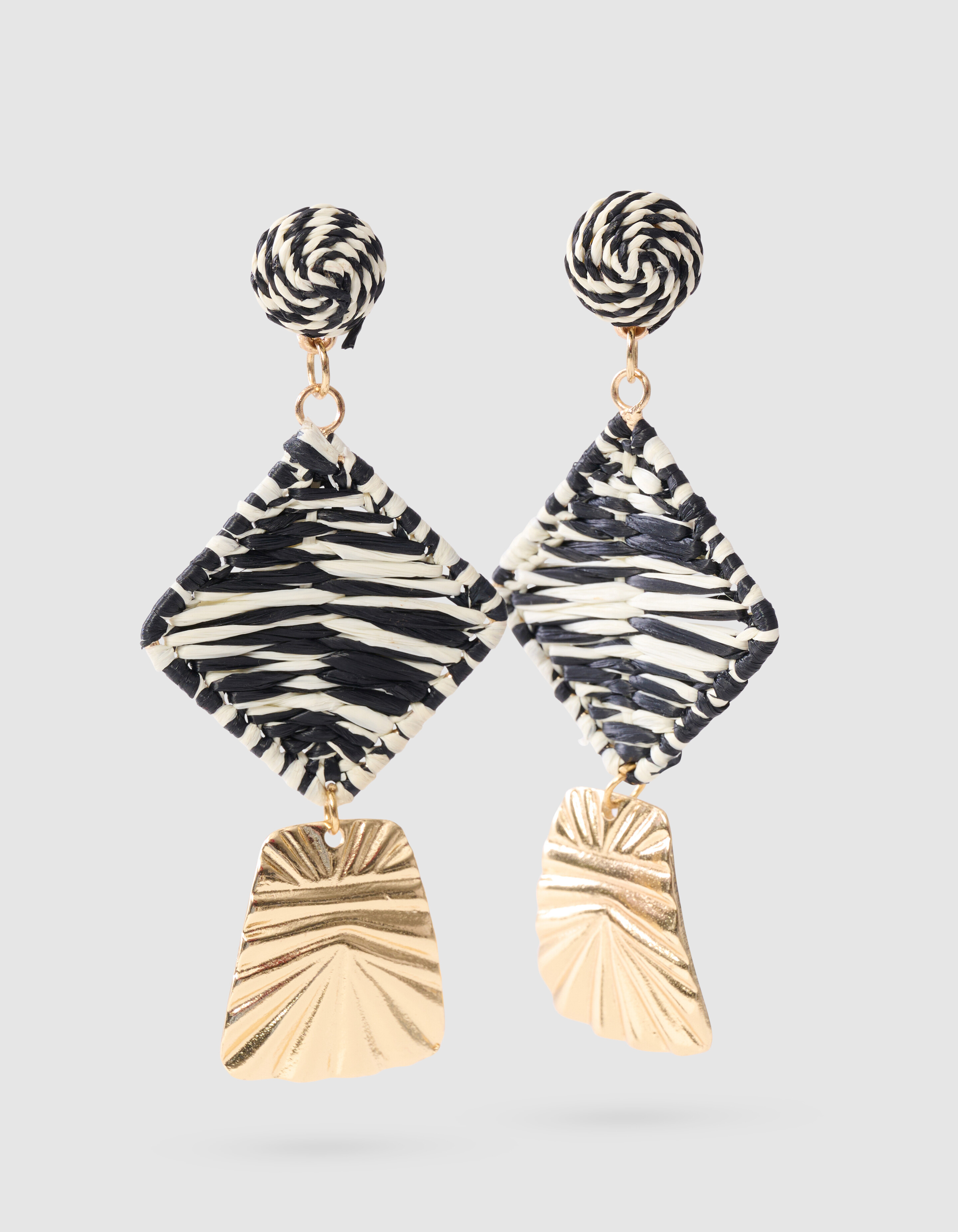 Zebra-Ohrringe Gold SHOEBY ACCESSOIRES