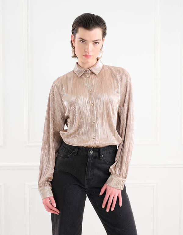 Metallic-Bluse Gold SHOEBY WOMEN