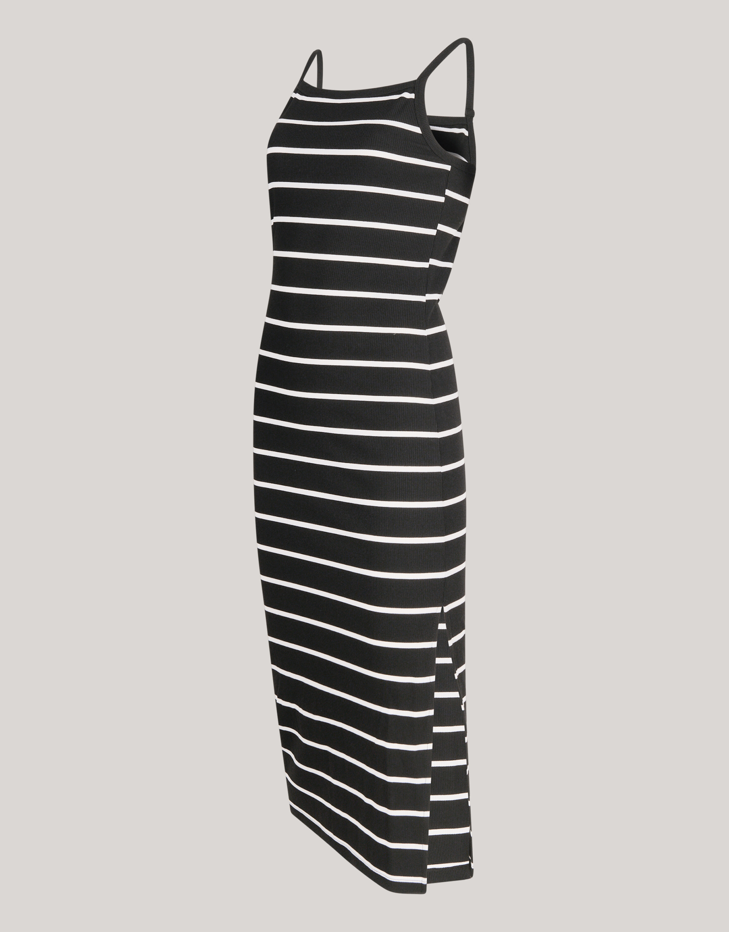 Gestreiftes Midikleid Schwarz/Weiß SHOEBY WOMEN