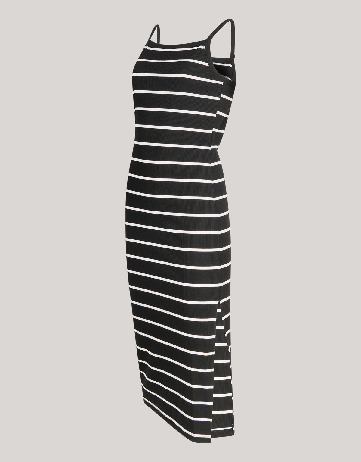 Gestreiftes Midikleid Schwarz/Weiß SHOEBY WOMEN