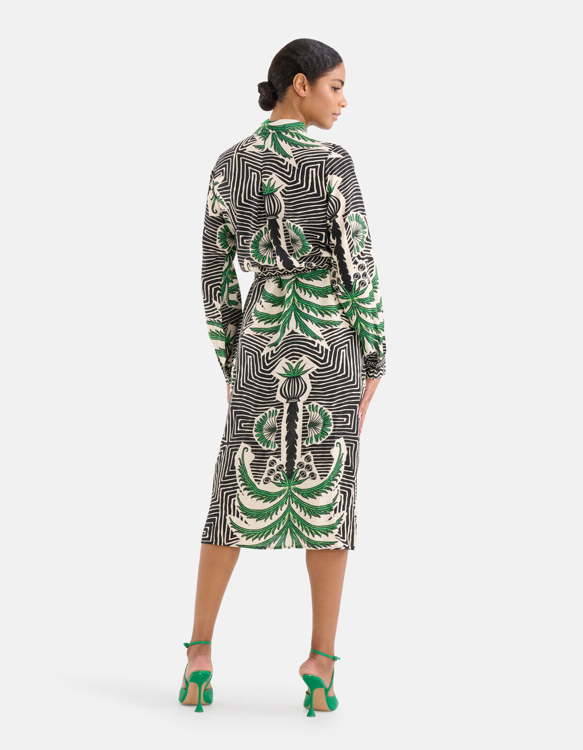 Printed Maxi Jurk Zwart SHOEBY WOMEN