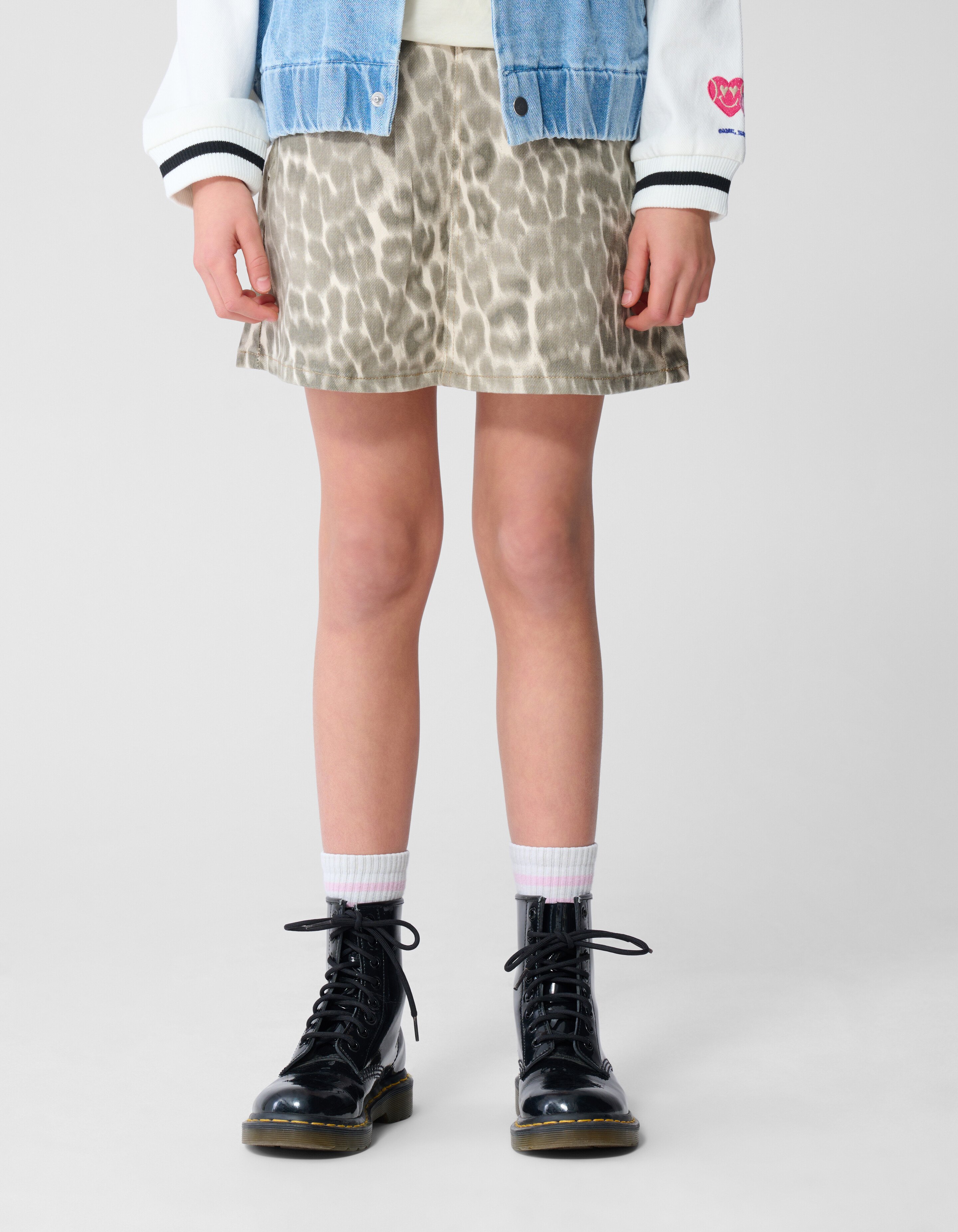 Faltenrock Mini Leopard Hellbraun SHOEBY GIRLS