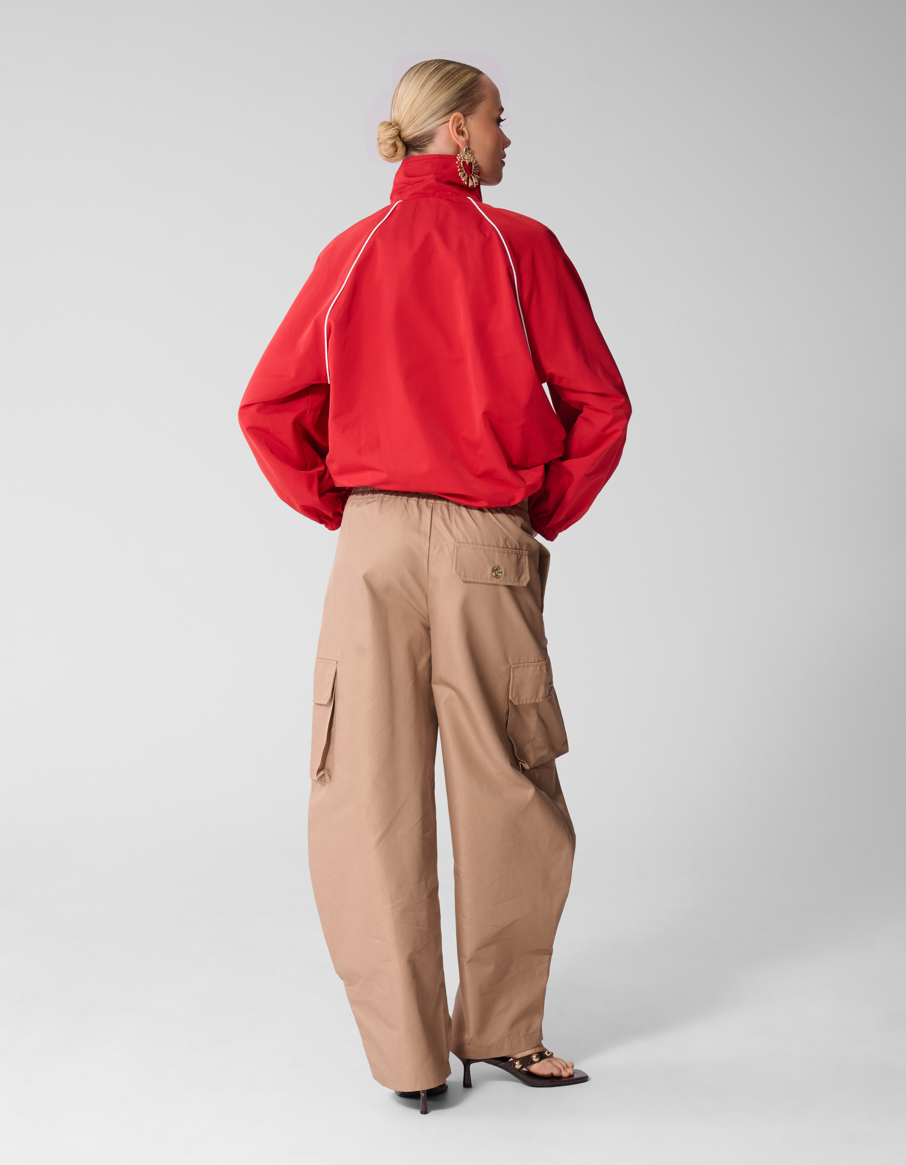 Sporty Piping Track Jacke Rot SHOEBY WOMEN